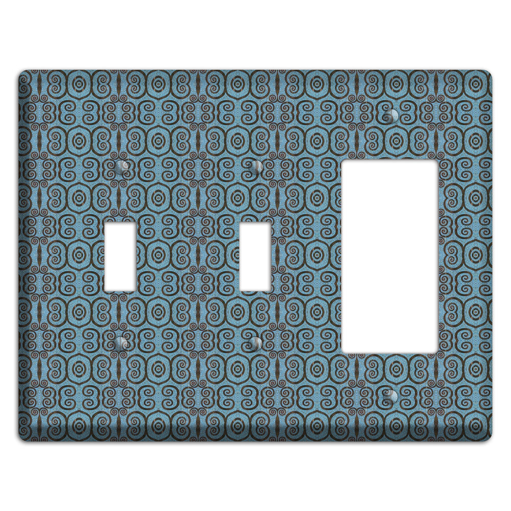 Blue Tapestry 2 Toggle / Rocker Wallplate