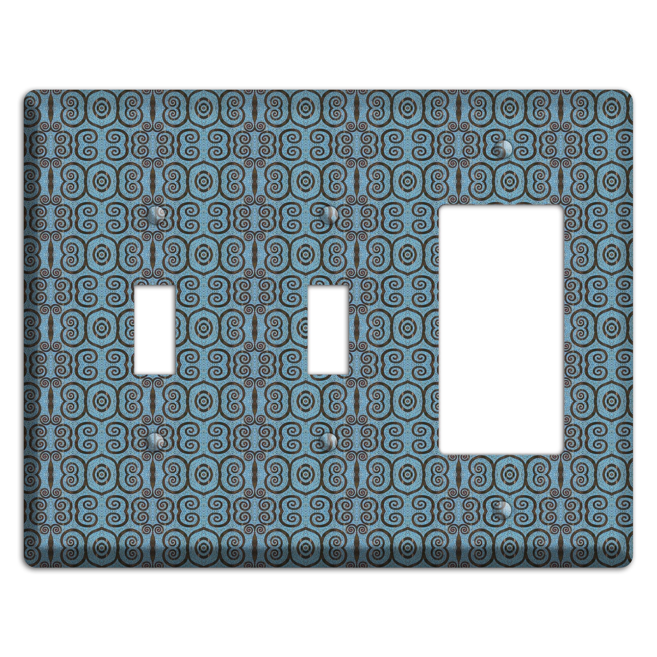Blue Tapestry 2 Toggle / Rocker Wallplate