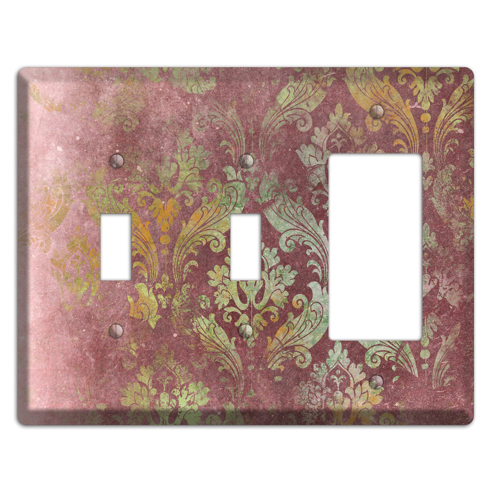 Roman Coffee Whimsical Damask 2 Toggle / Rocker Wallplate