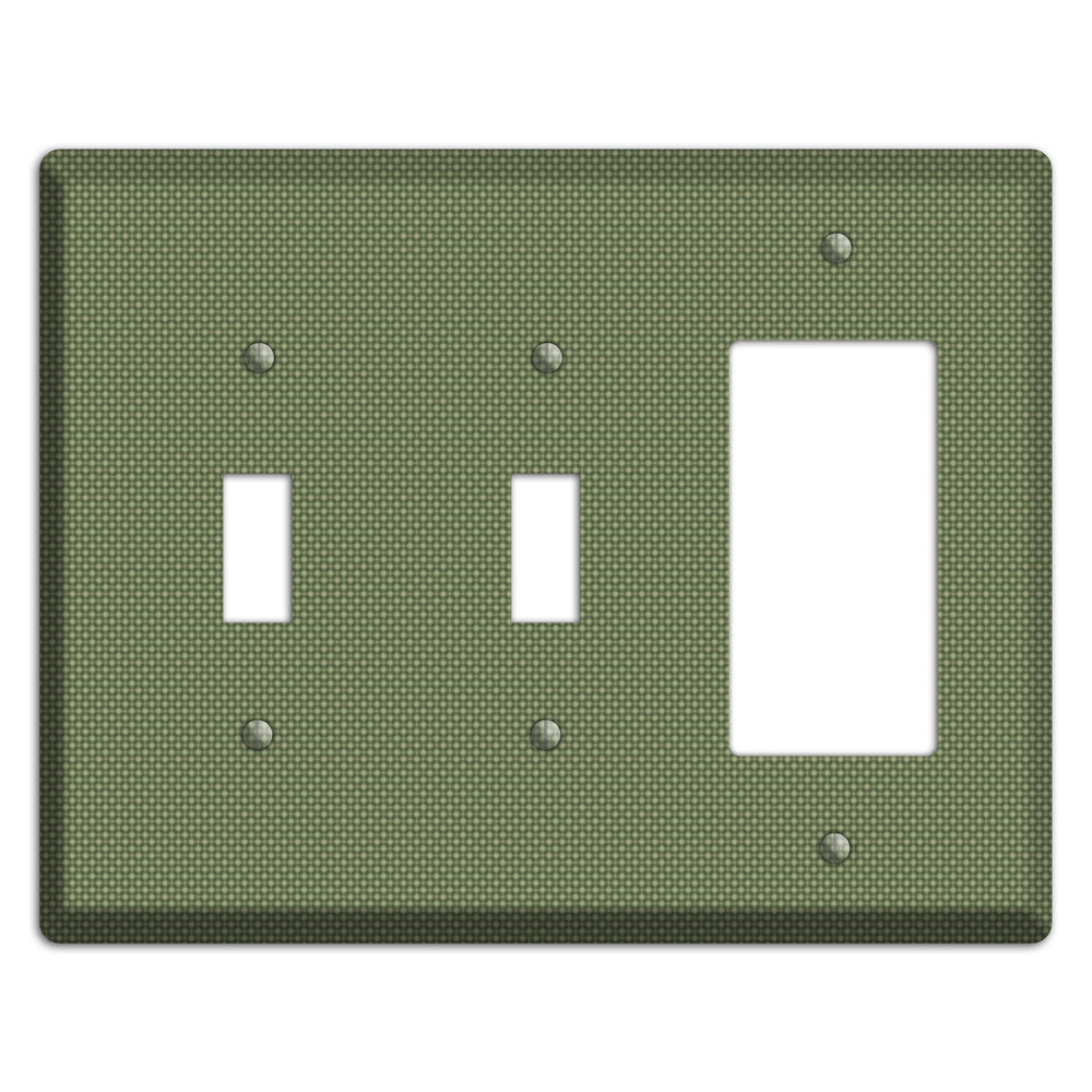 Multi Green Tiny Checkered Circles 2 Toggle / Rocker Wallplate