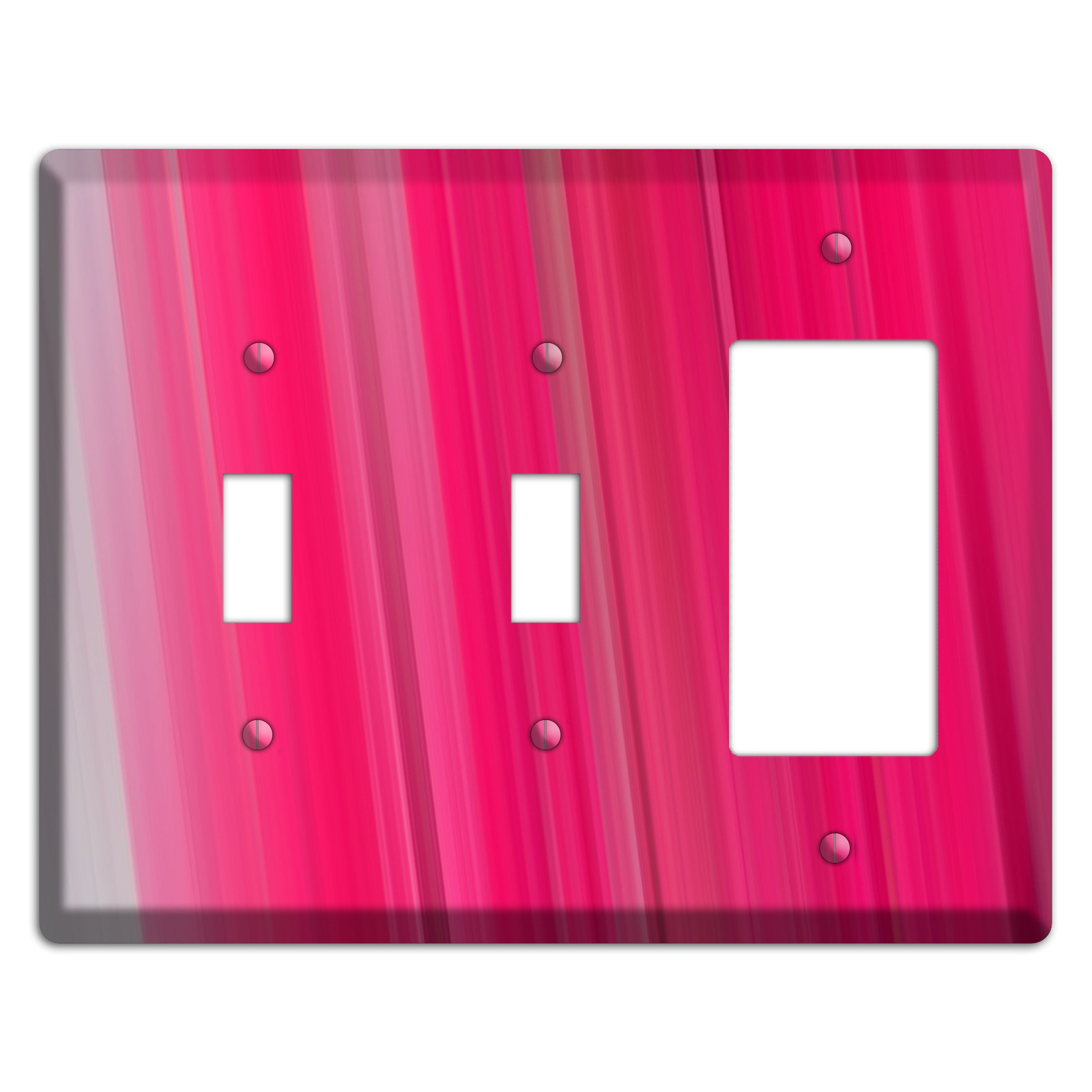 Pink Ray of Light 2 Toggle / Rocker Wallplate