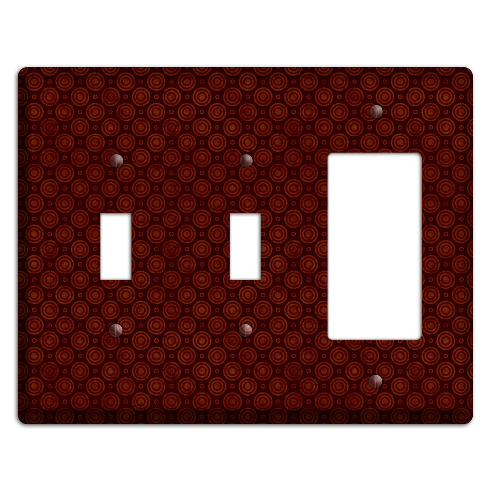Maroon Circles 2 2 Toggle / Rocker Wallplate