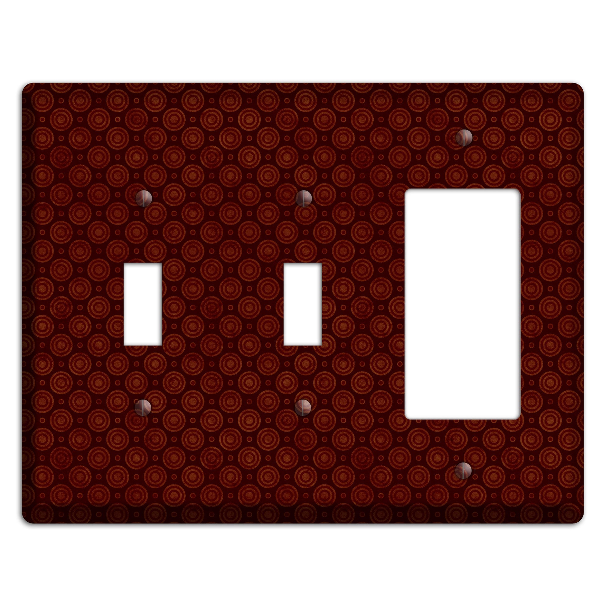 Maroon Circles 2 2 Toggle / Rocker Wallplate