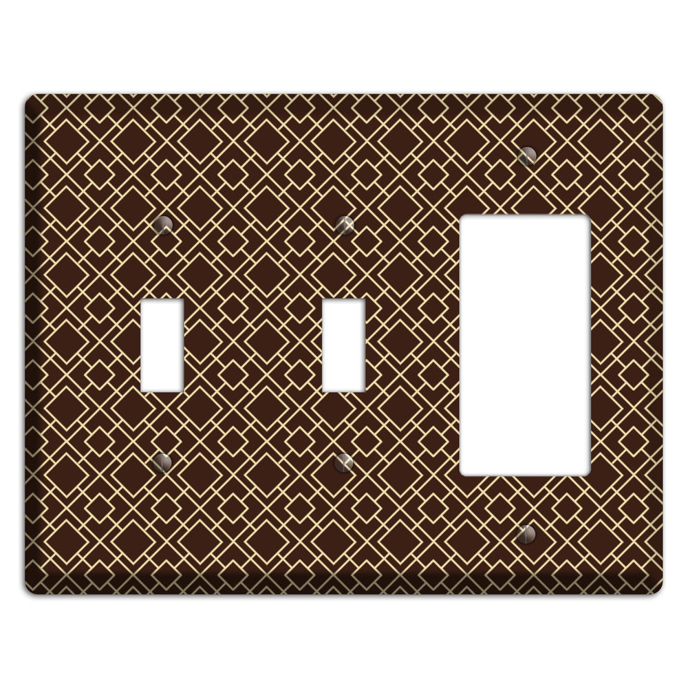 Asian Square Pattern 2 Toggle / Rocker Wallplate