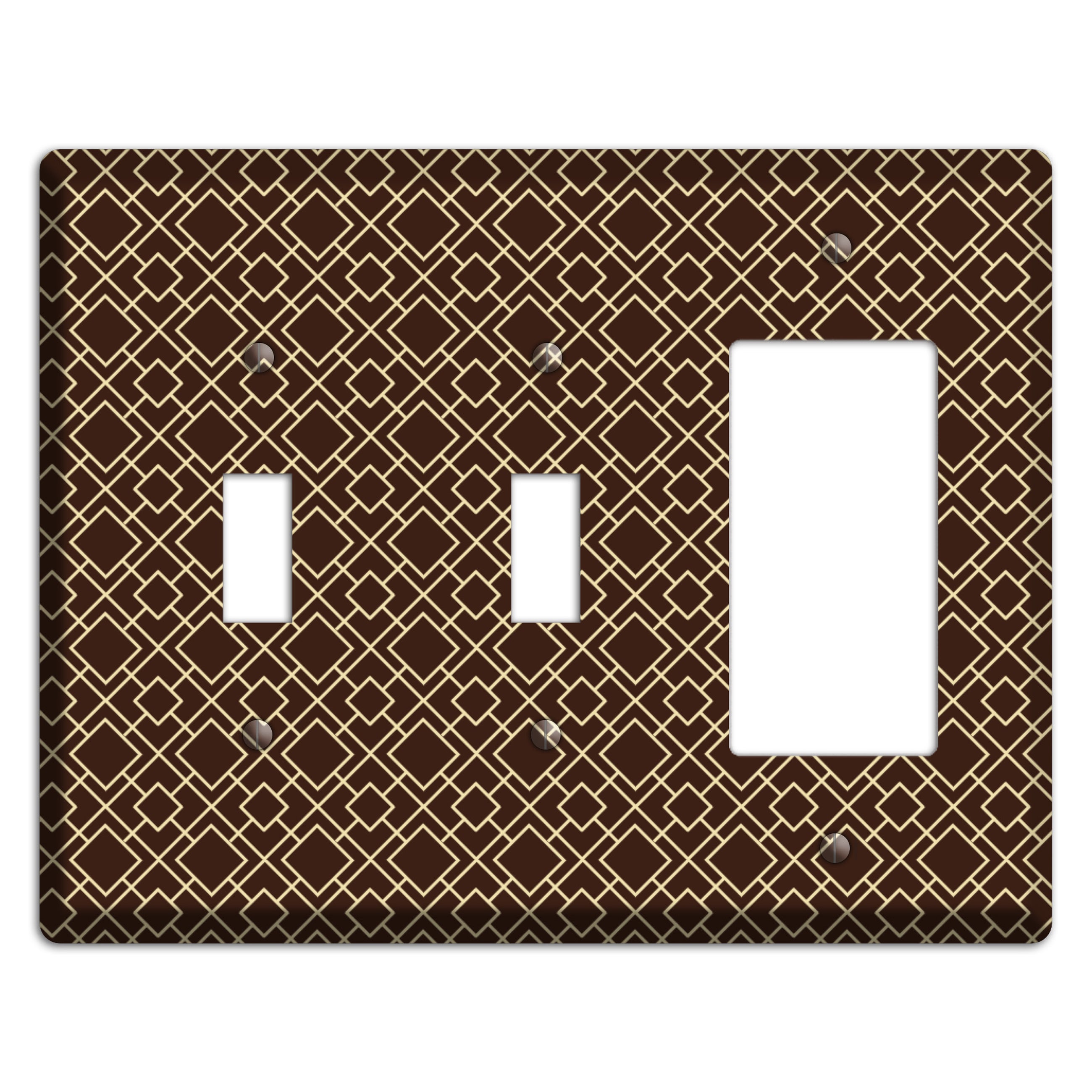 Asian Square Pattern 2 Toggle / Rocker Wallplate