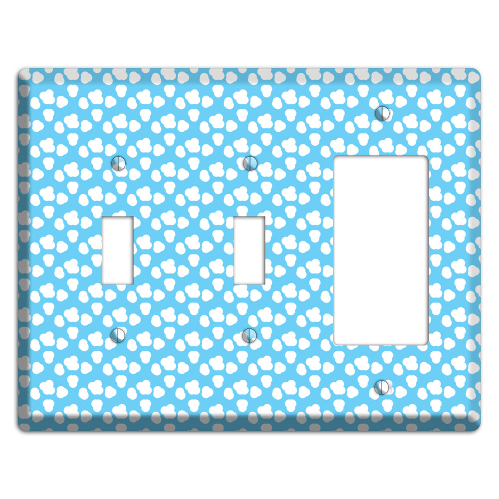 Blue Small Clouds 2 Toggle / Rocker Wallplate