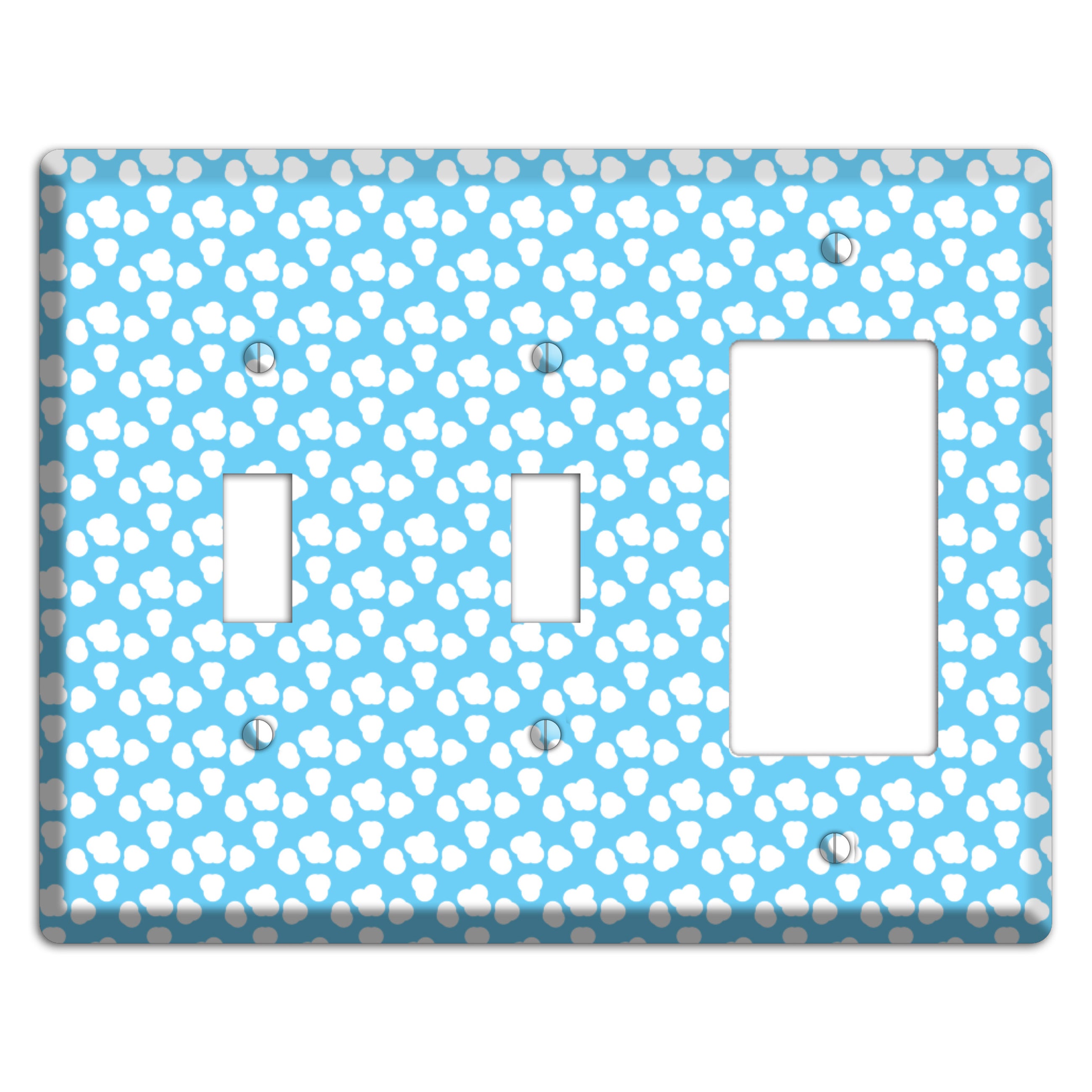 Blue Small Clouds 2 Toggle / Rocker Wallplate