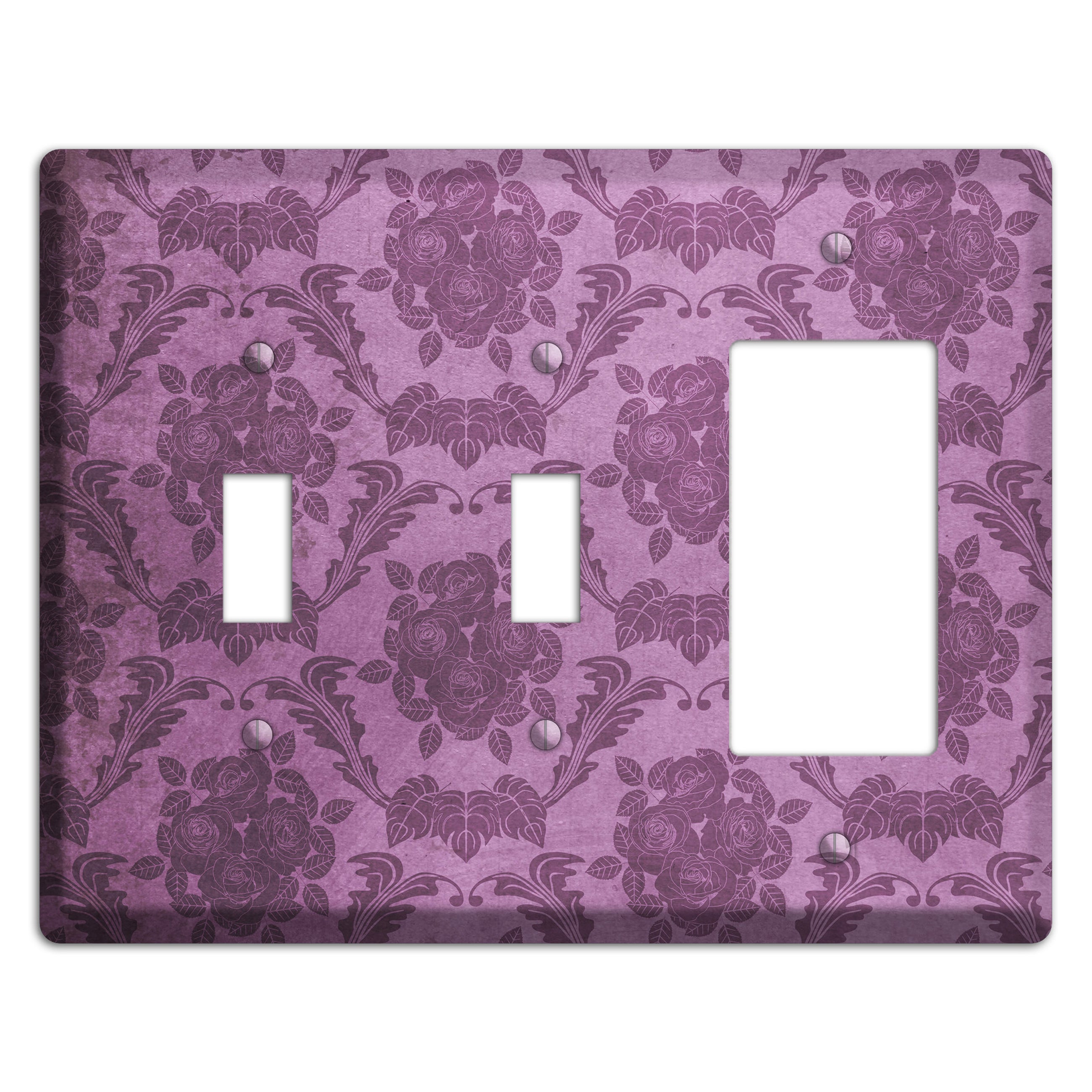 Bouquet Vintage Rose Damask 2 Toggle / Rocker Wallplate