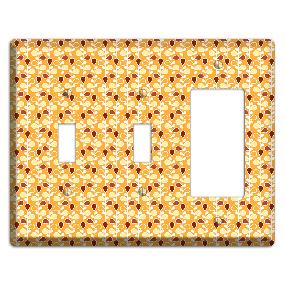 Yellow Teardrop Vine 2 Toggle / Rocker Wallplate