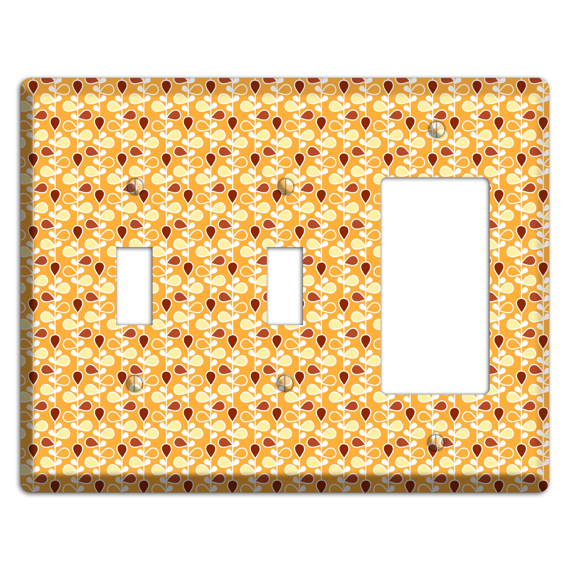 Yellow Teardrop Vine 2 Toggle / Rocker Wallplate