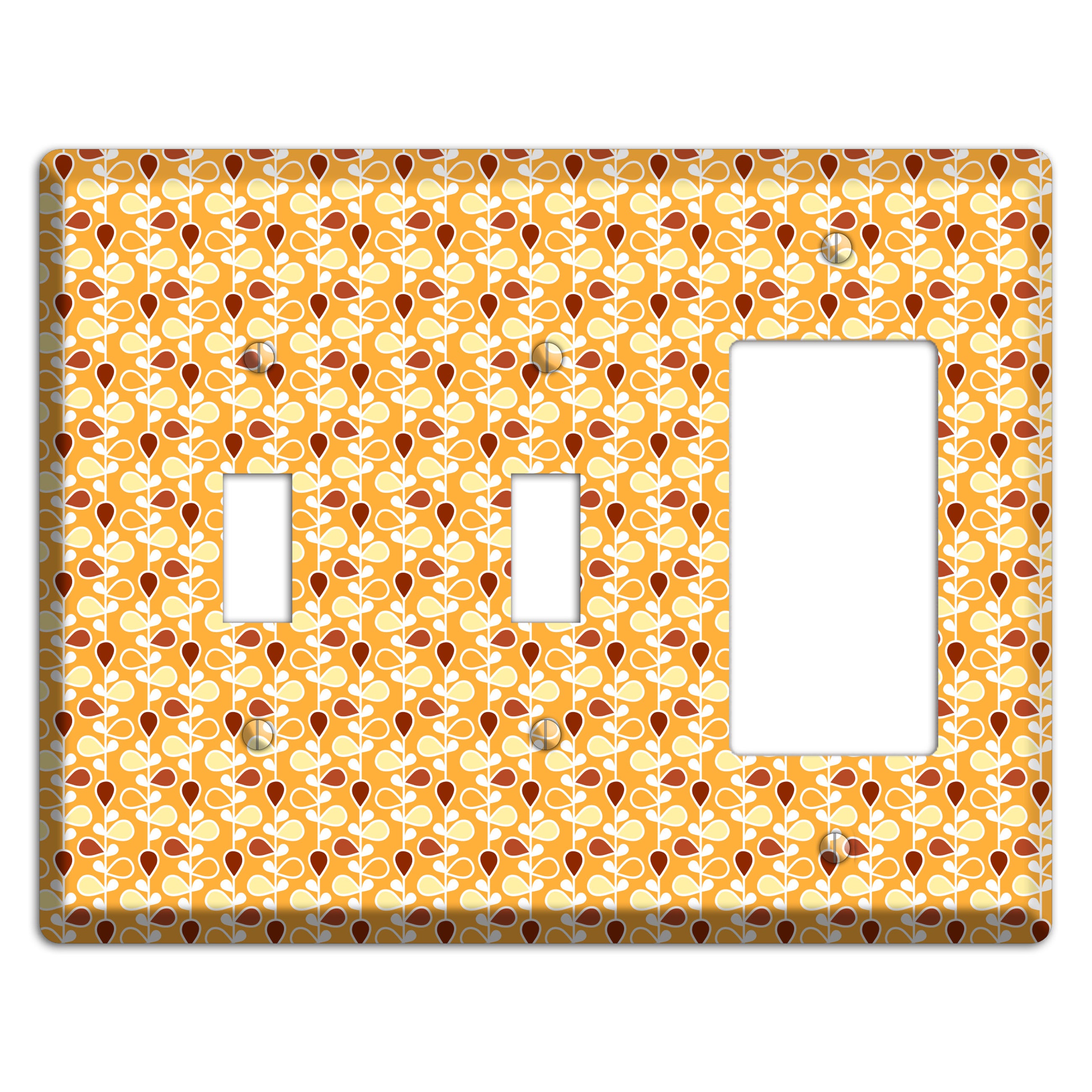 Yellow Teardrop Vine 2 Toggle / Rocker Wallplate