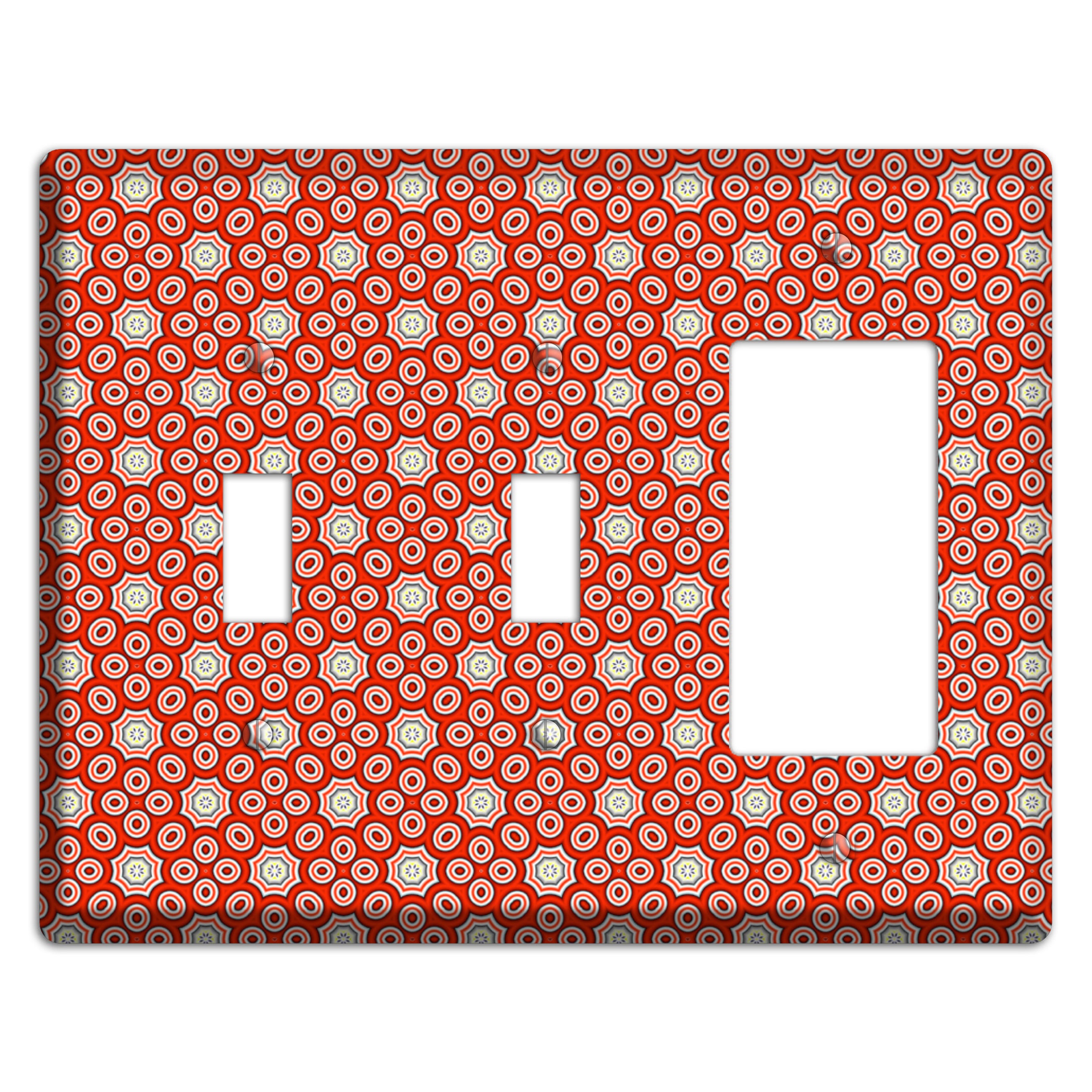 Red Foulard 3 2 Toggle / Rocker Wallplate