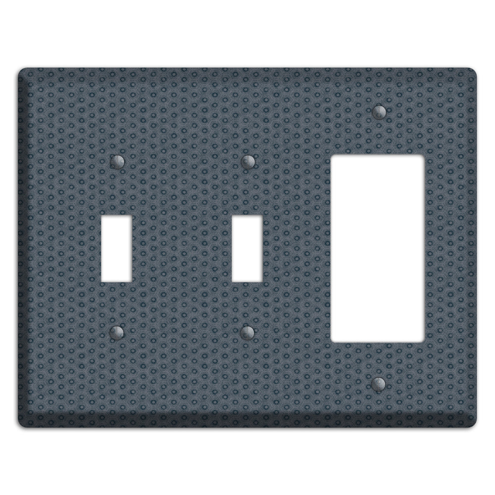 Blue Grey Foulard 2 Toggle / Rocker Wallplate