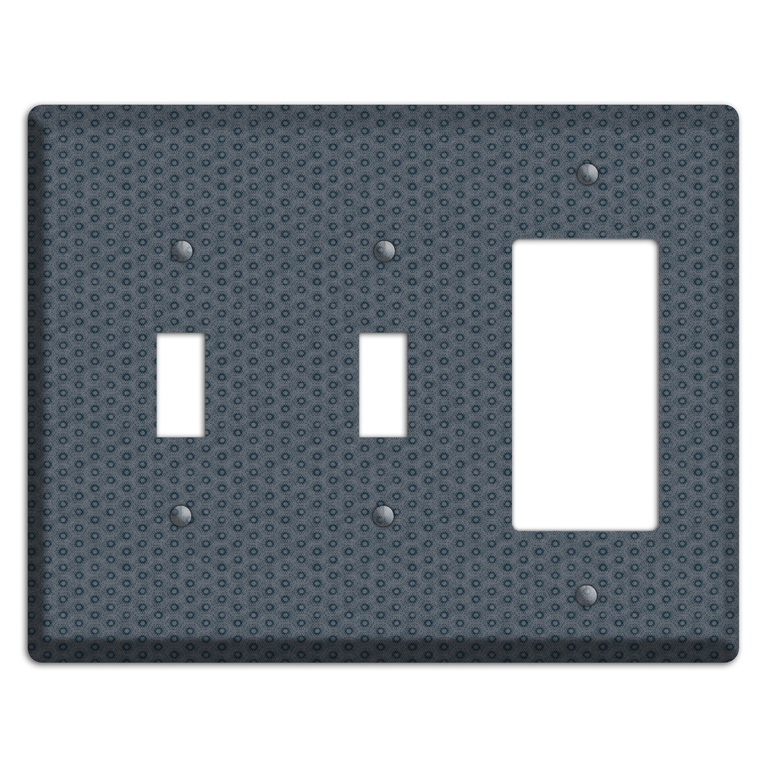 Blue Grey Foulard 2 Toggle / Rocker Wallplate
