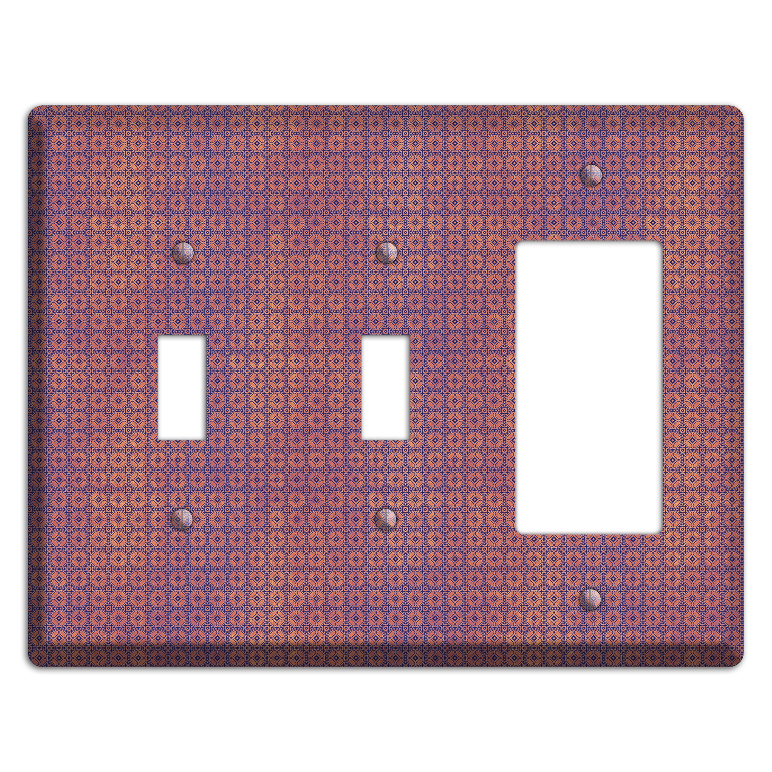 Multi Cranberry Arabesque 2 Toggle / Rocker Wallplate