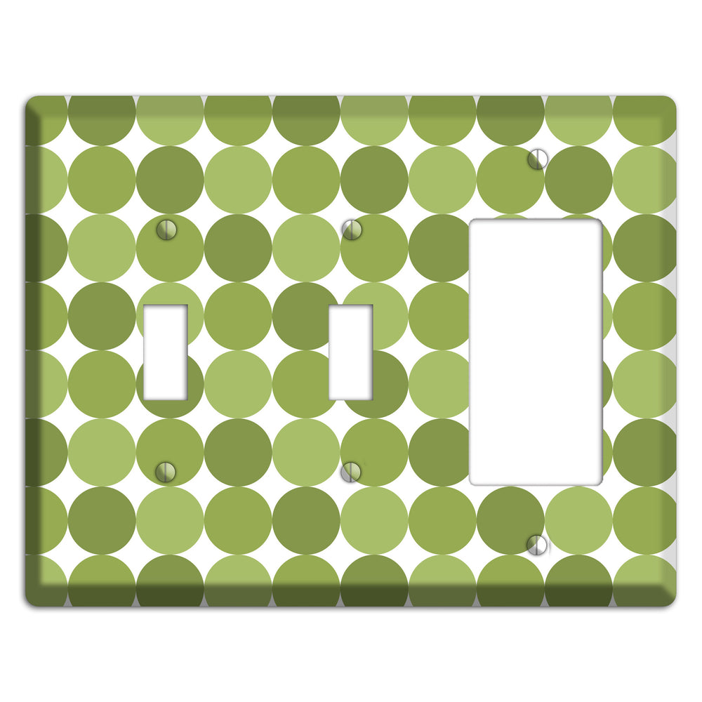 Multi Olive Tiled Dots 2 Toggle / Rocker Wallplate