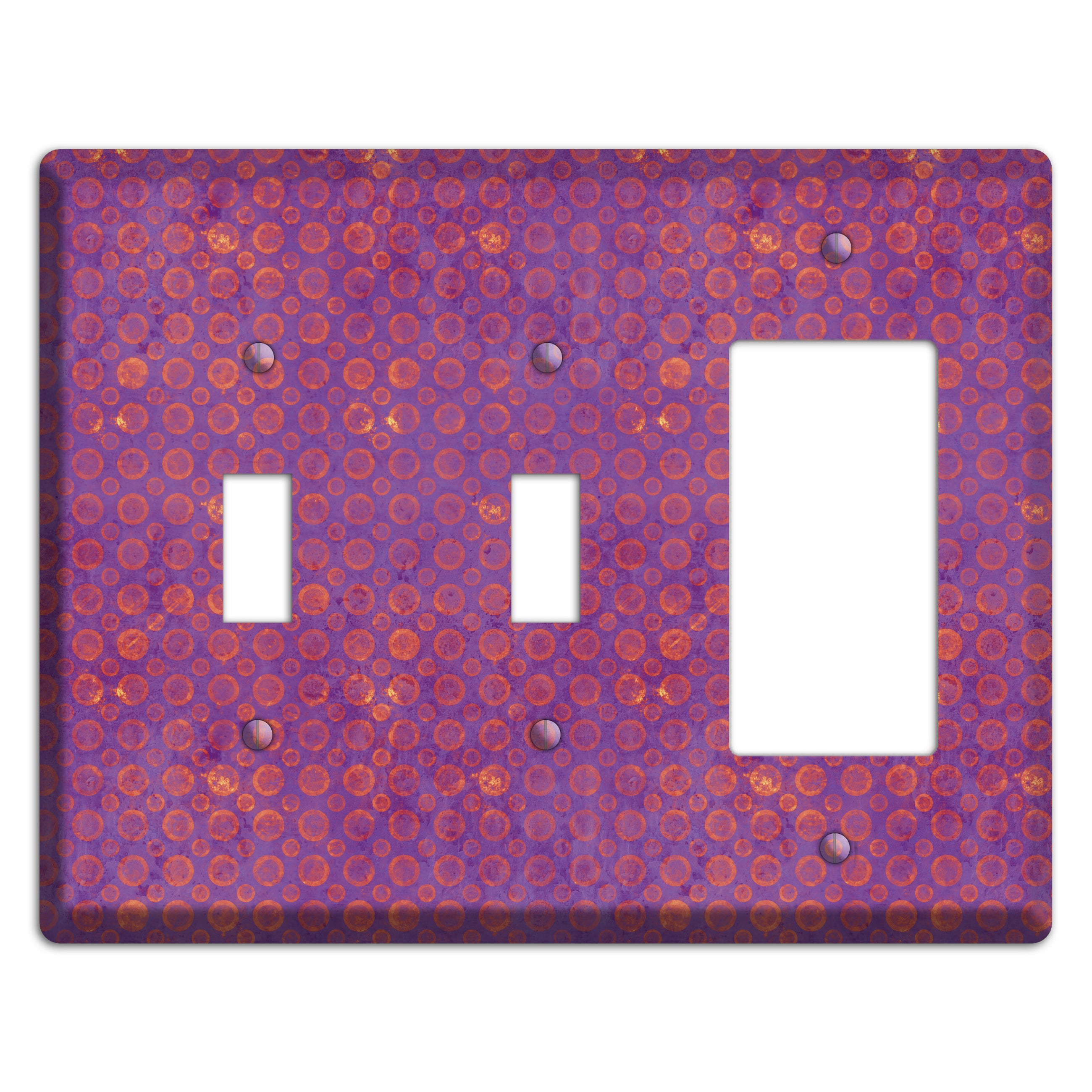 Purple and Pink Circles 2 Toggle / Rocker Wallplate