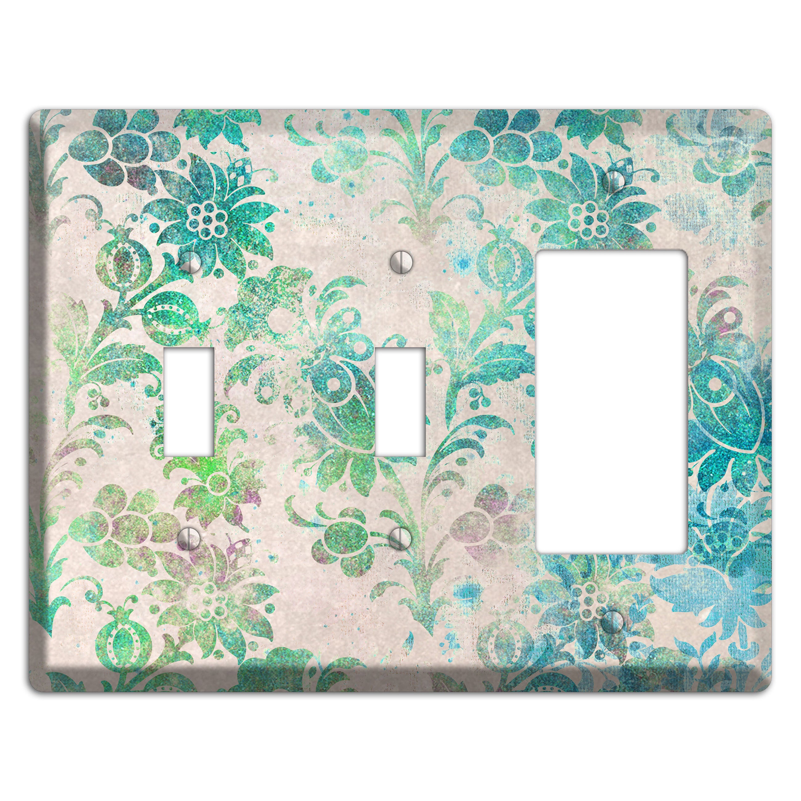 Acapulco Whimsical Damask 2 Toggle / Rocker Wallplate