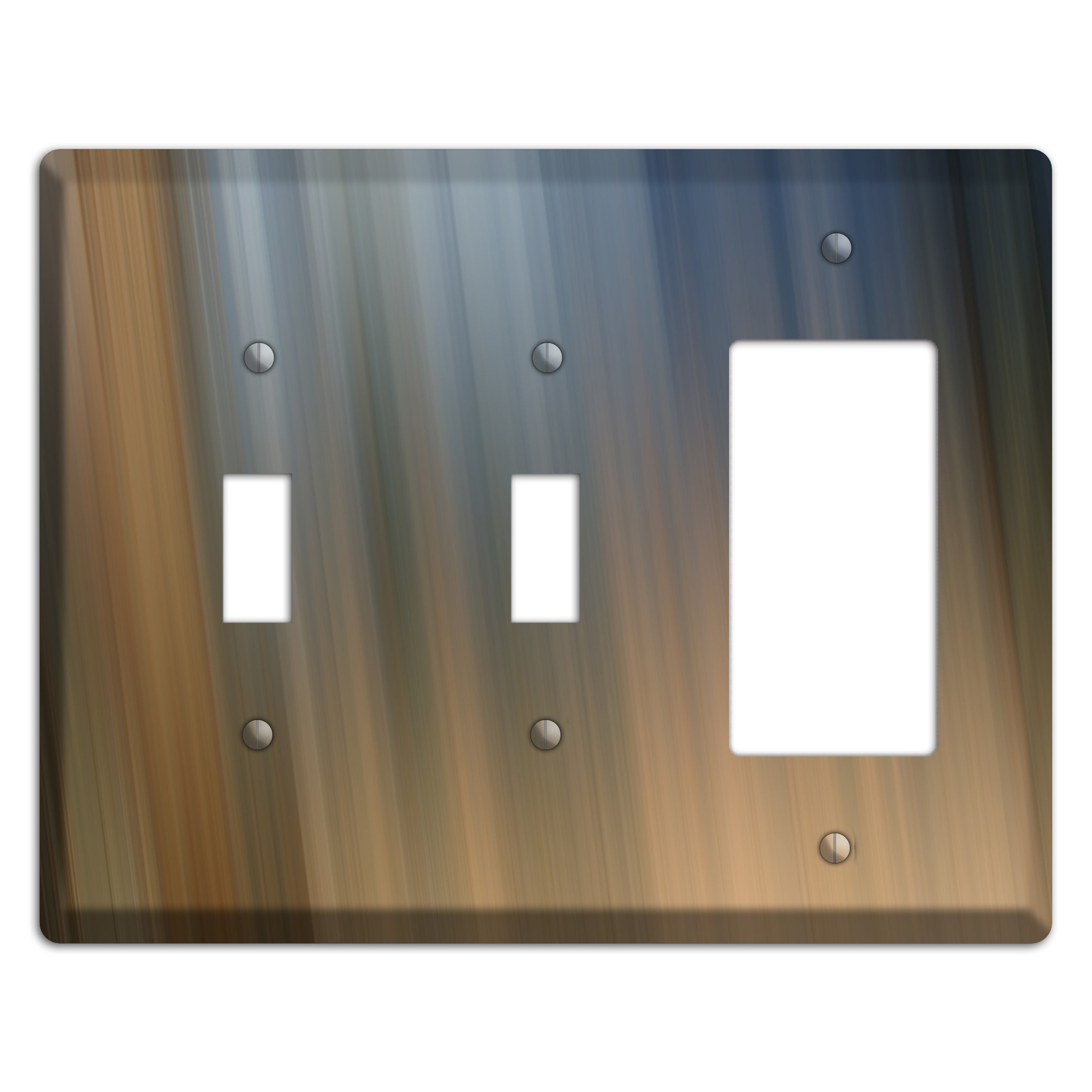 Brown and Blue-grey Ray of Light 2 Toggle / Rocker Wallplate