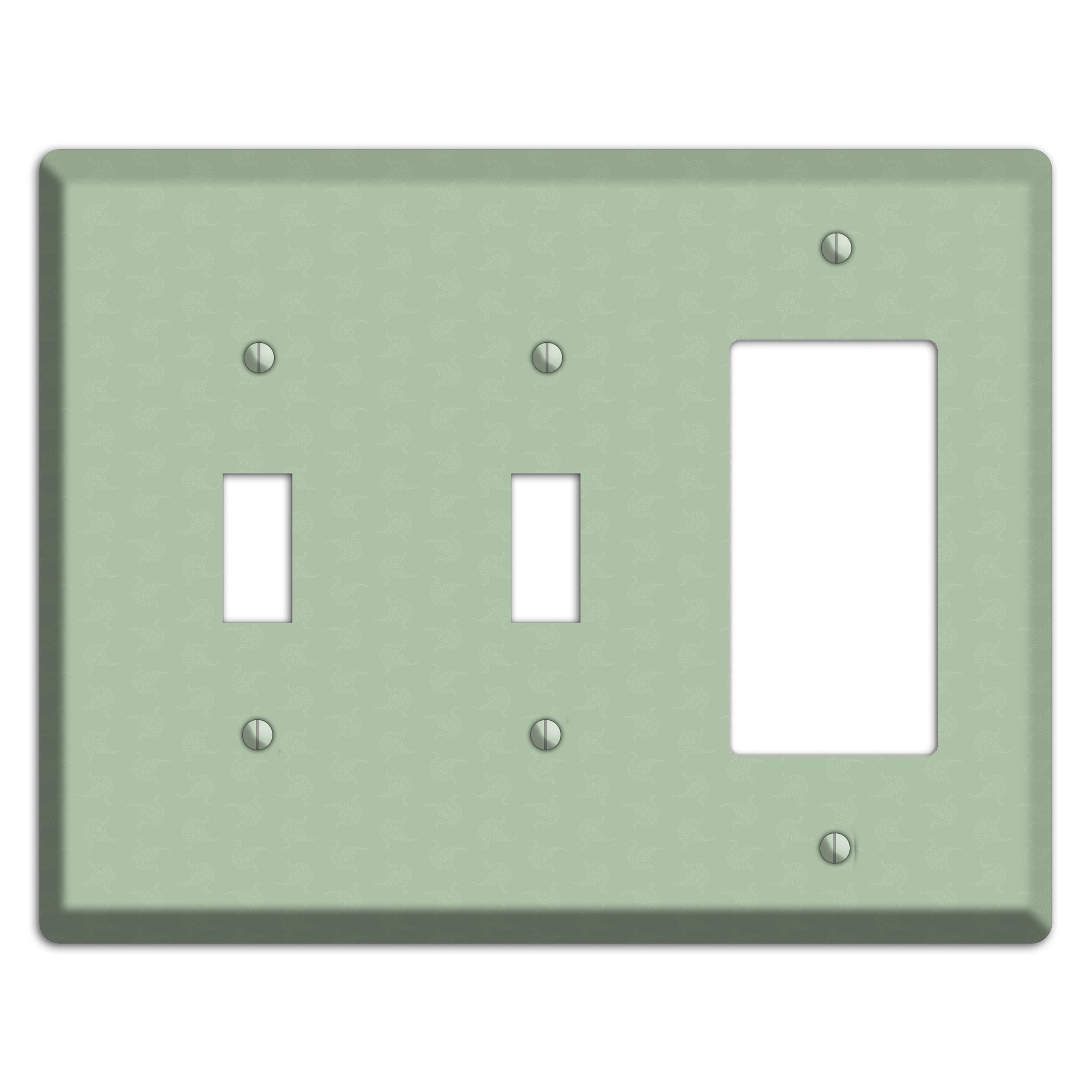 Sage Tiny Cartouche 2 Toggle / Rocker Wallplate