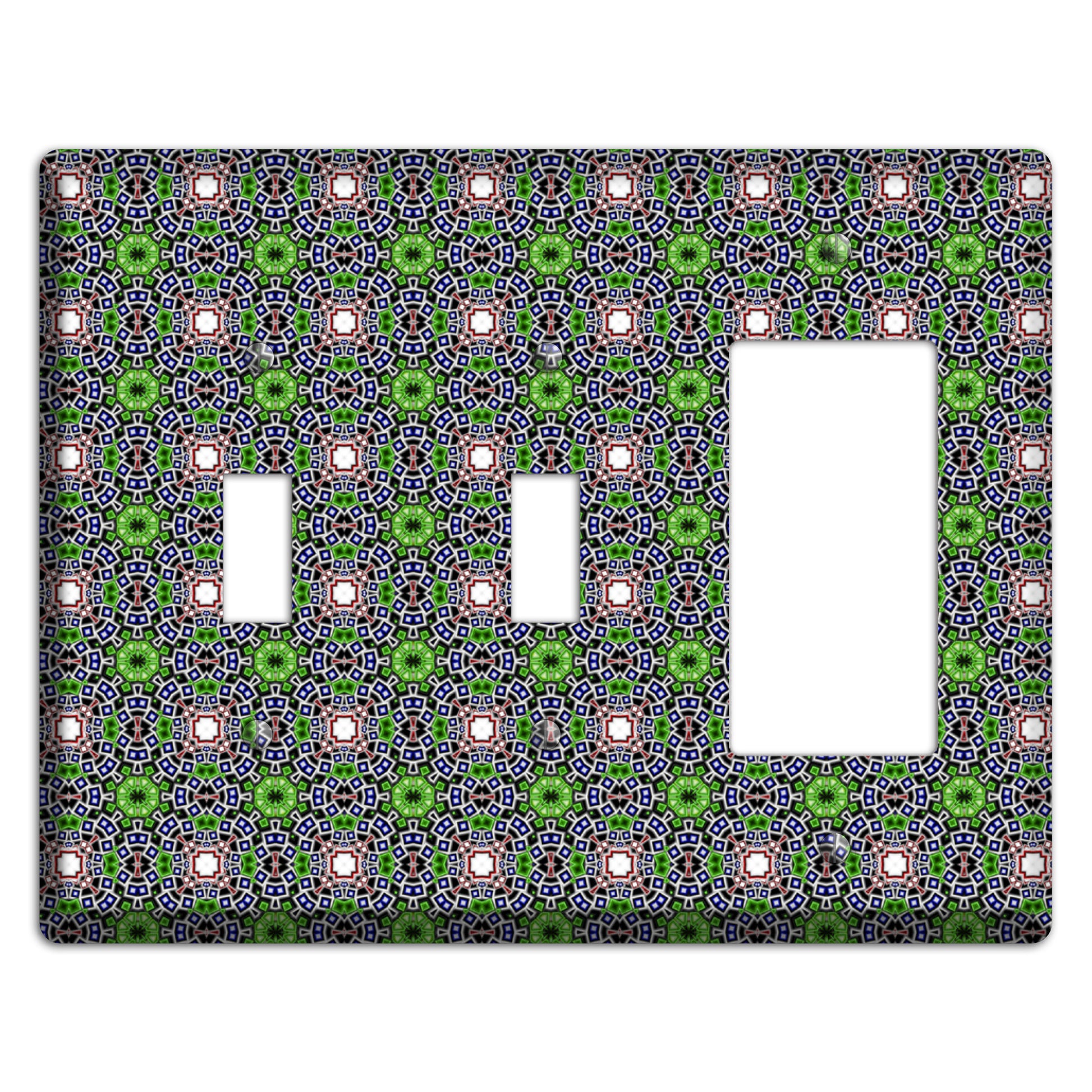 Green Foulard 4 2 Toggle / Rocker Wallplate