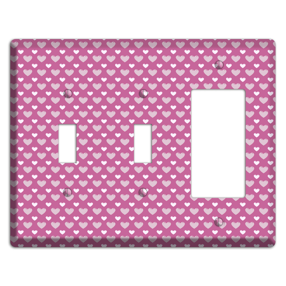 Tiled Small Hearts 2 Toggle / Rocker Wallplate