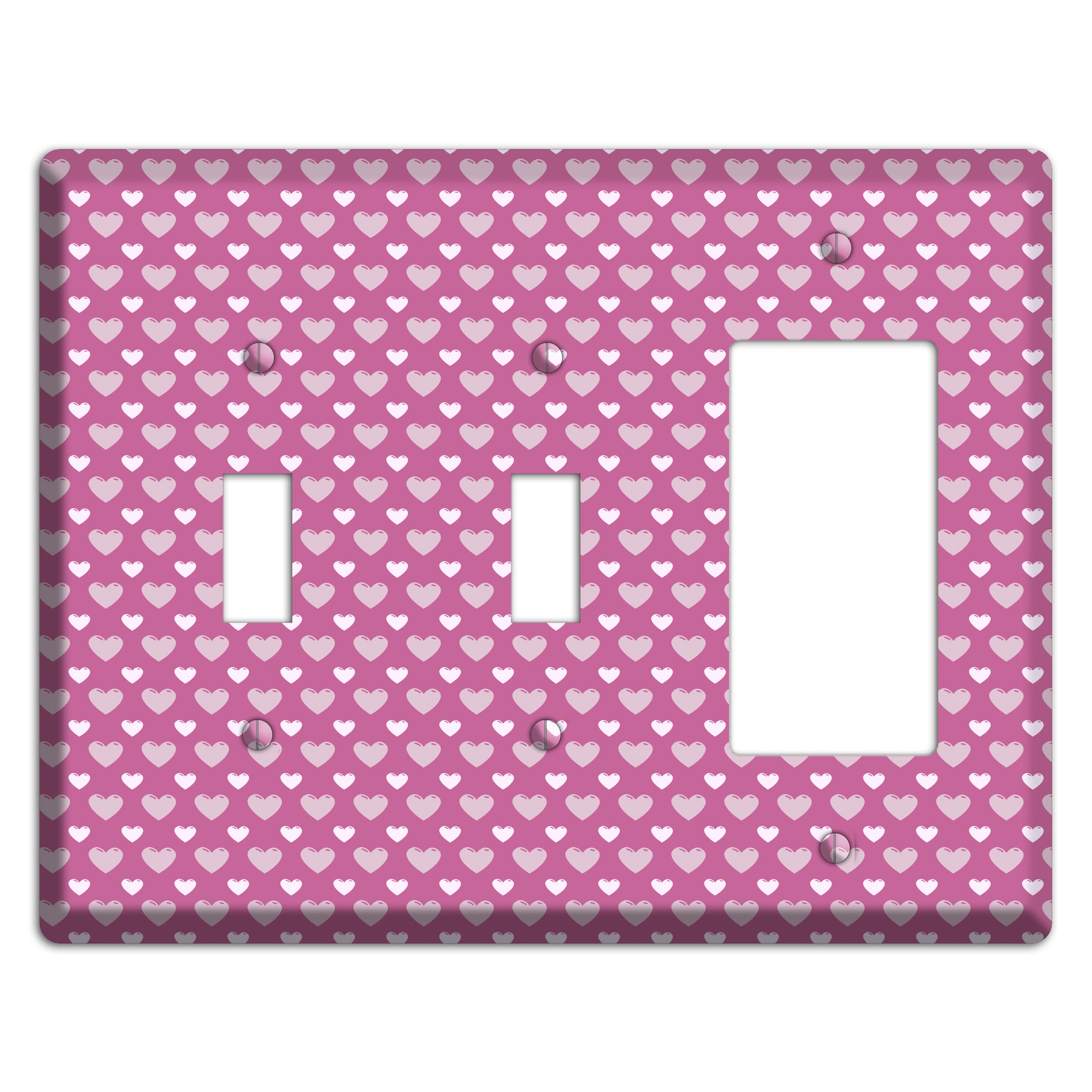 Tiled Small Hearts 2 Toggle / Rocker Wallplate