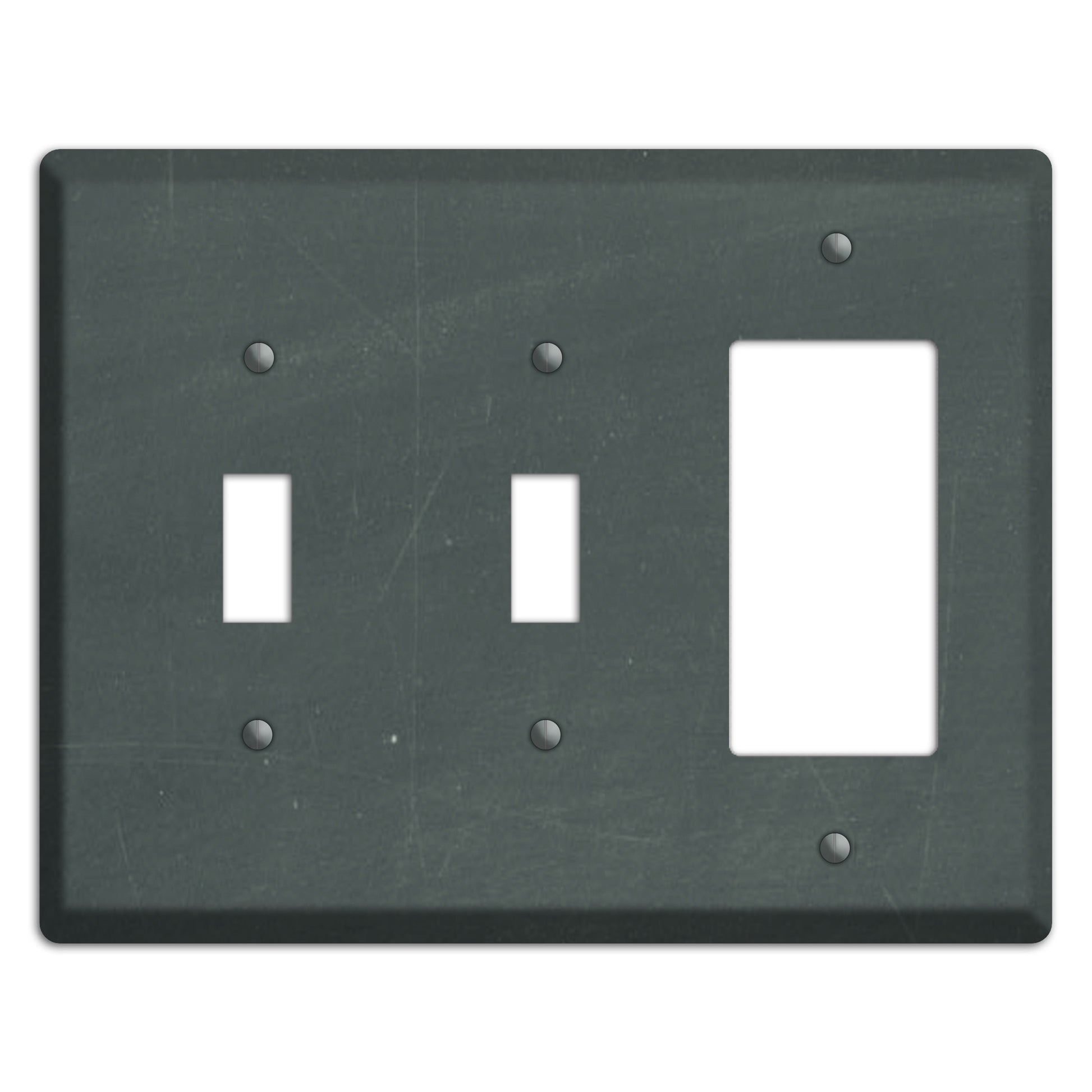 Chalk Dark Grey 2 Toggle / Rocker Wallplate