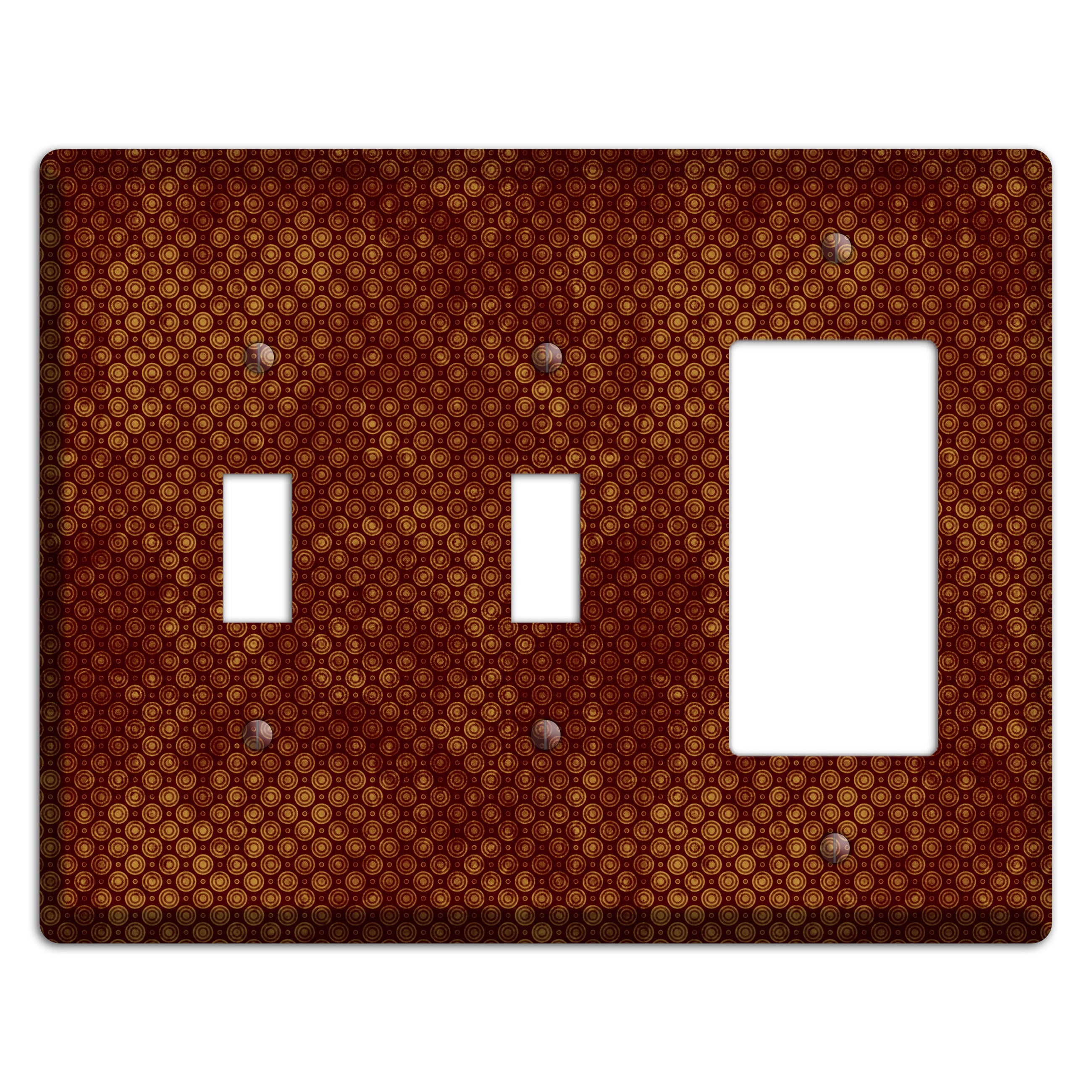 Maroon Tiny Circles 2 Toggle / Rocker Wallplate