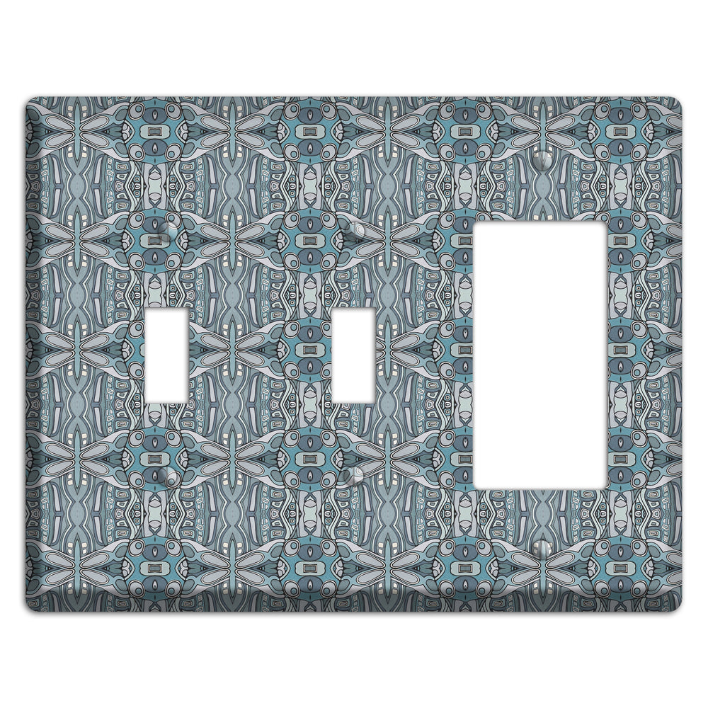 Blue Tapestry 2 Toggle / Rocker Wallplate