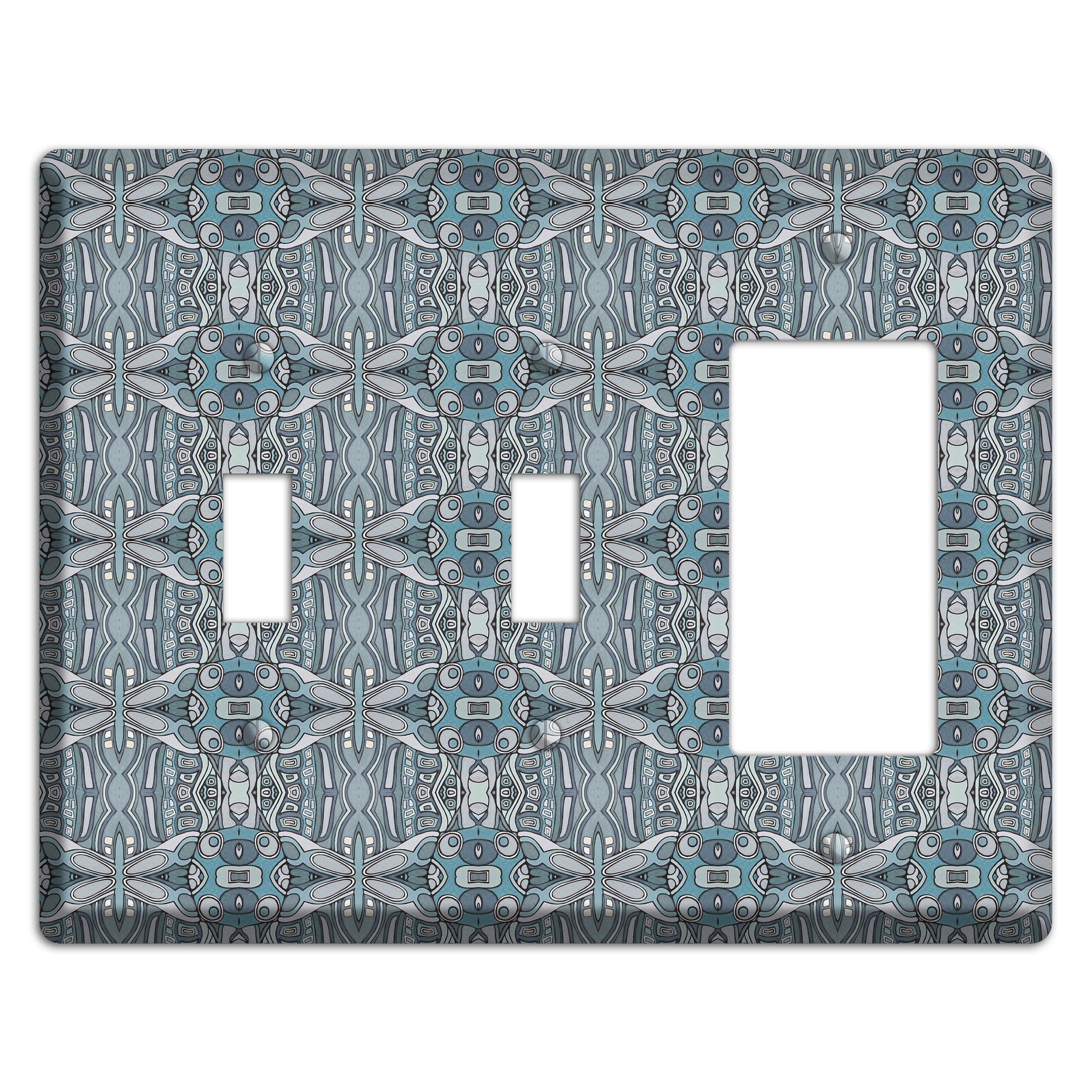 Blue Tapestry 2 Toggle / Rocker Wallplate