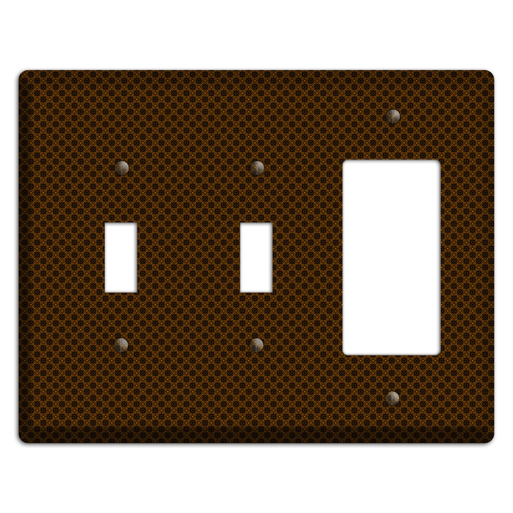 Brown Geometric 2 Toggle / Rocker Wallplate
