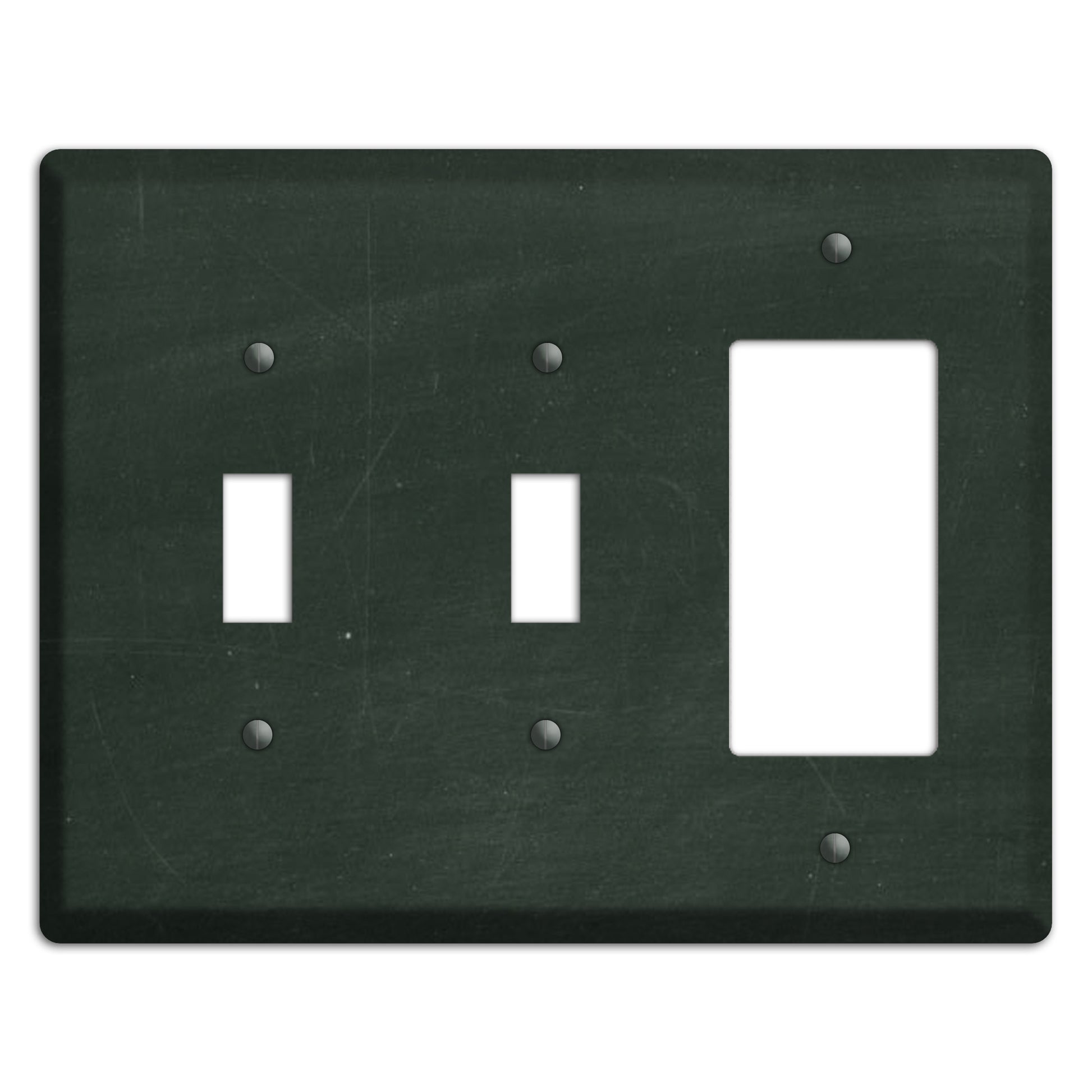Chalk Black 2 Toggle / Rocker Wallplate
