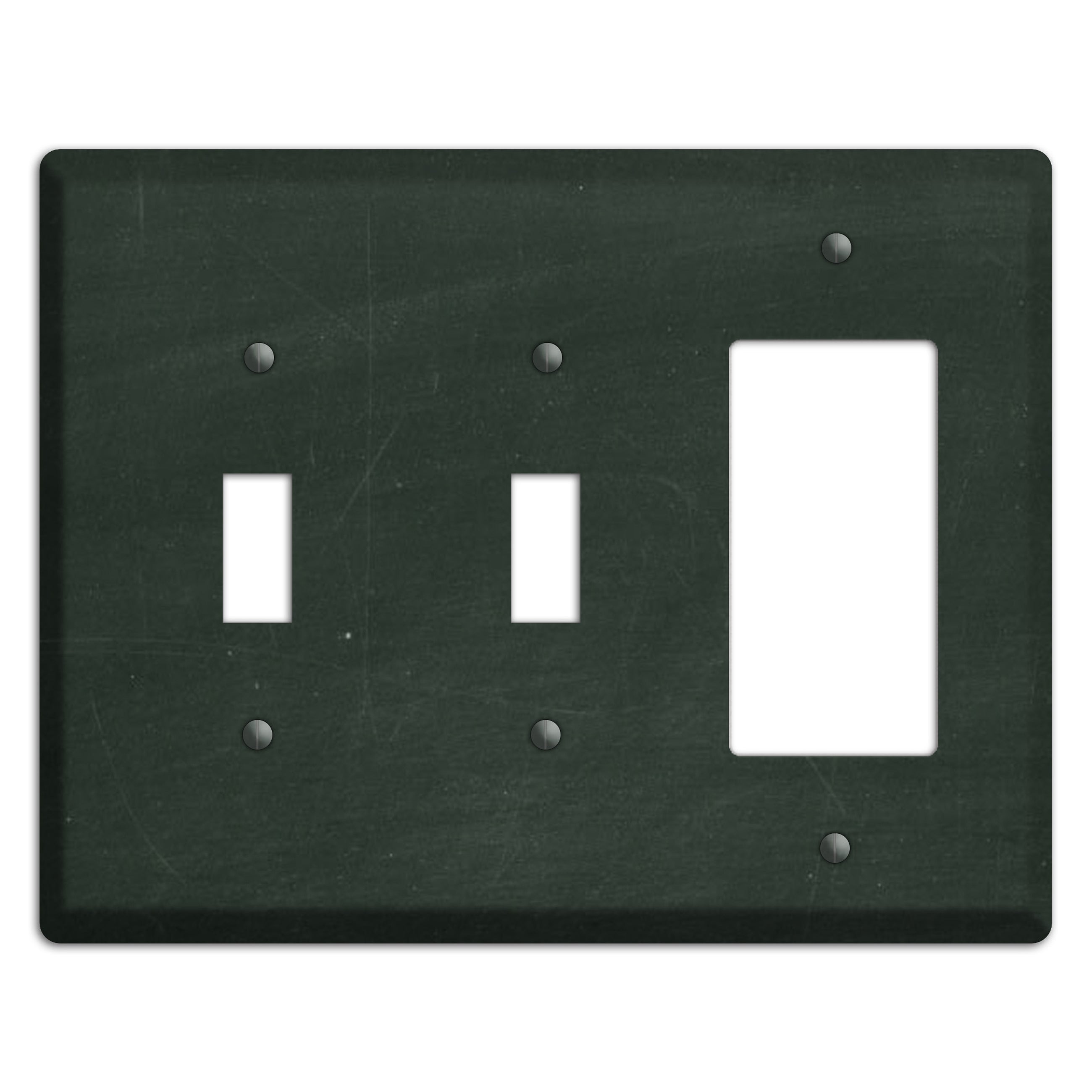 Chalk Black 2 Toggle / Rocker Wallplate