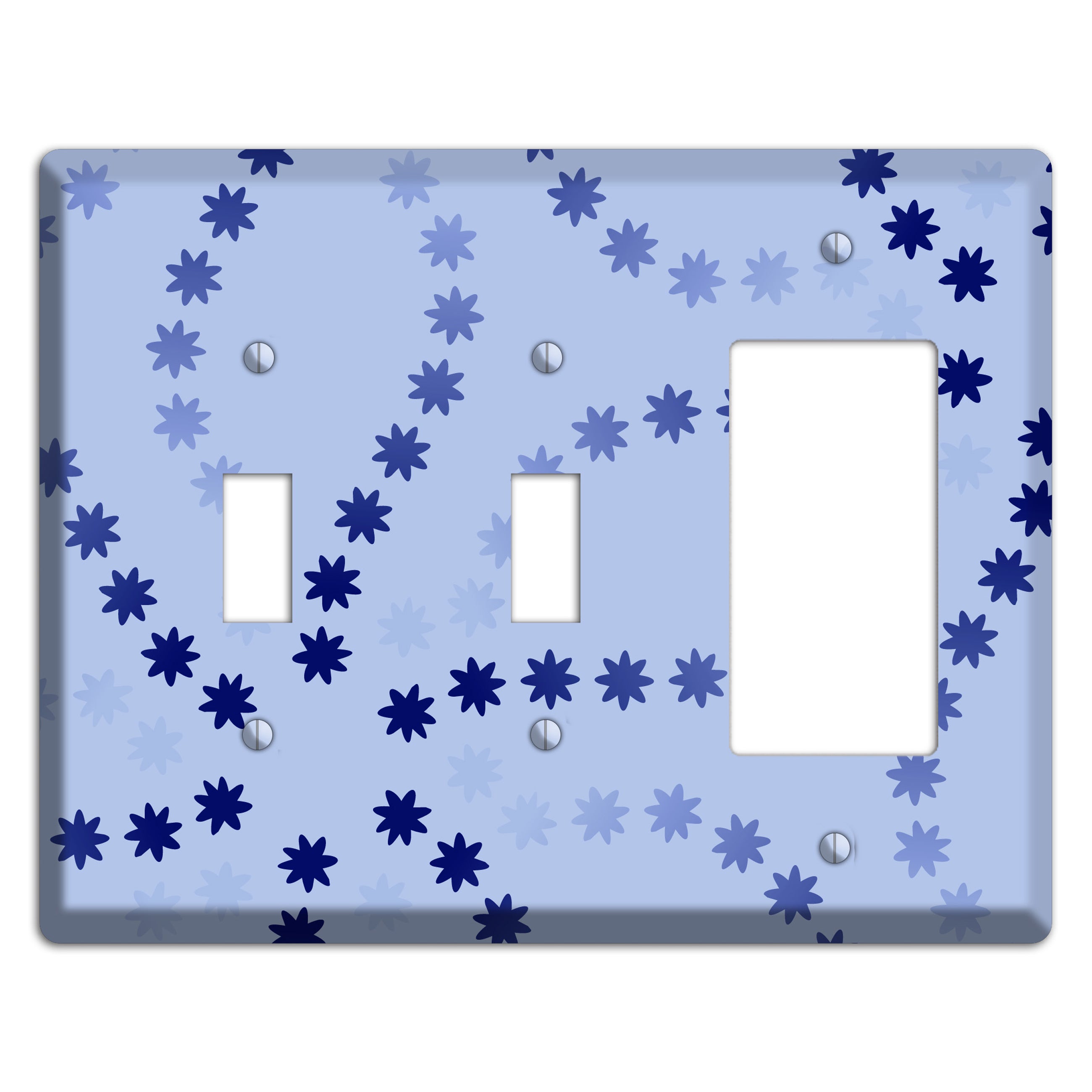 Periwinkle with Blue Constellation 2 Toggle / Rocker Wallplate
