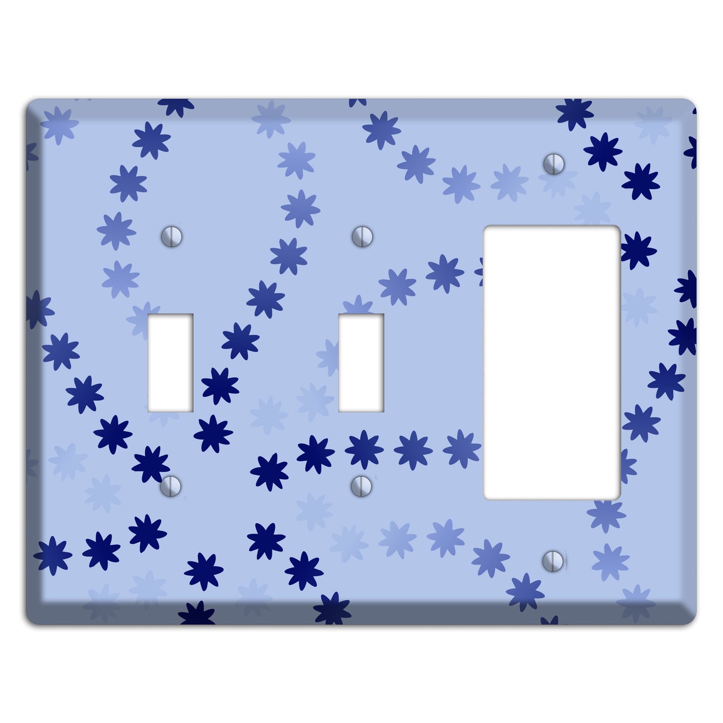 Periwinkle with Blue Constellation 2 Toggle / Rocker Wallplate