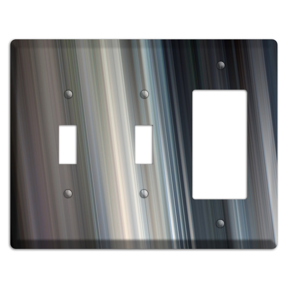 Blue Grey Ray of Light 2 Toggle / Rocker Wallplate