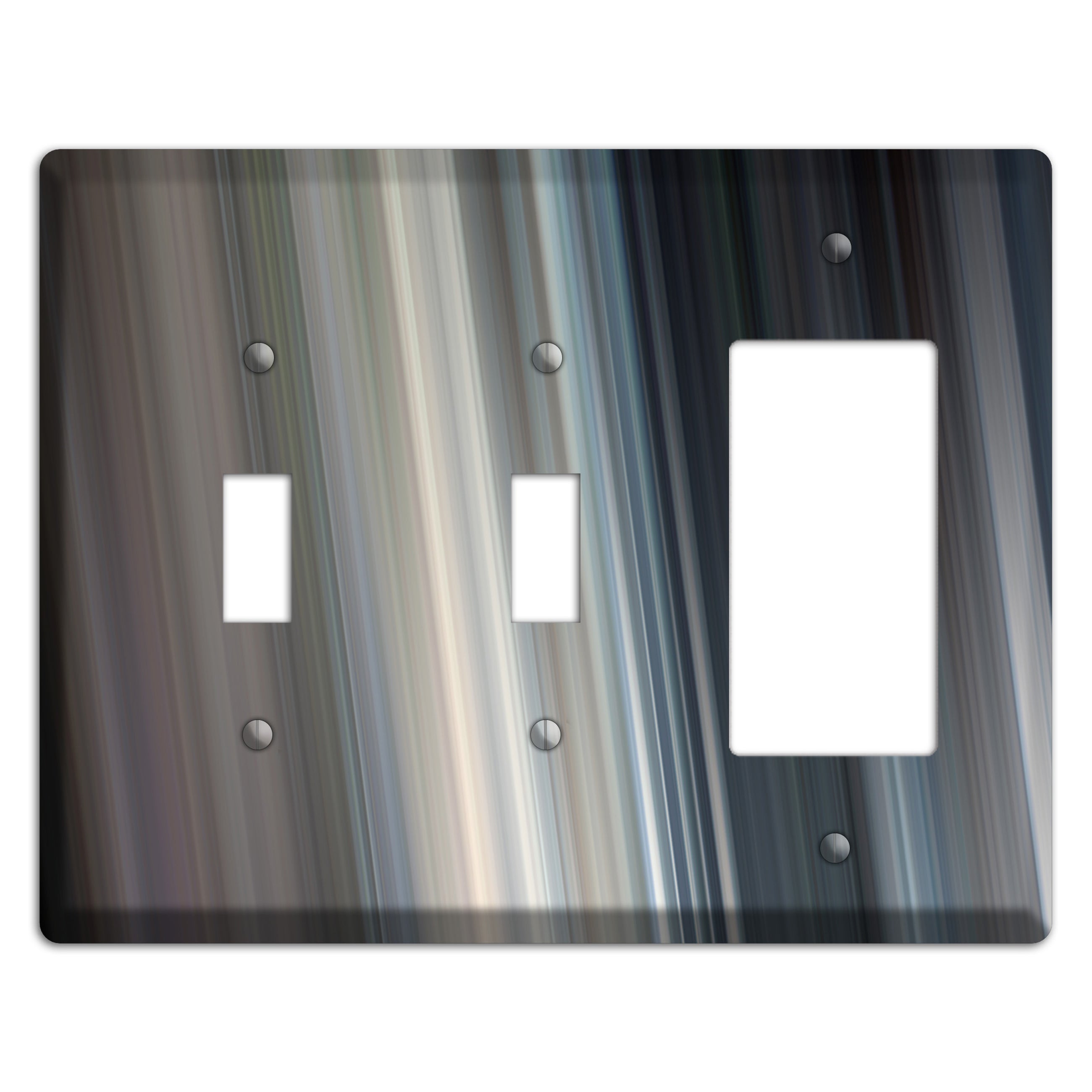 Blue Grey Ray of Light 2 Toggle / Rocker Wallplate