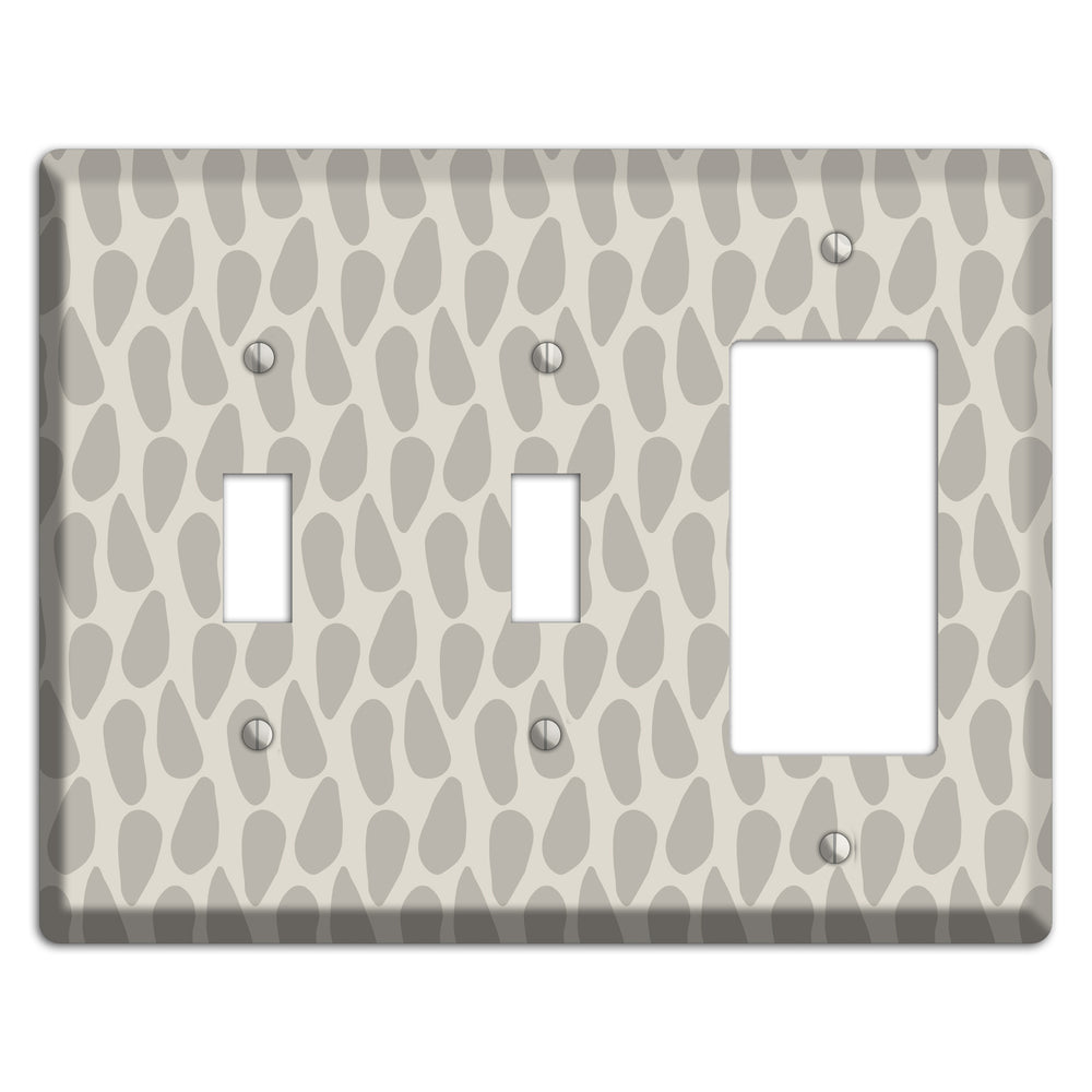 Simple Scandanavian Style DD 2 Toggle / Rocker Wallplate