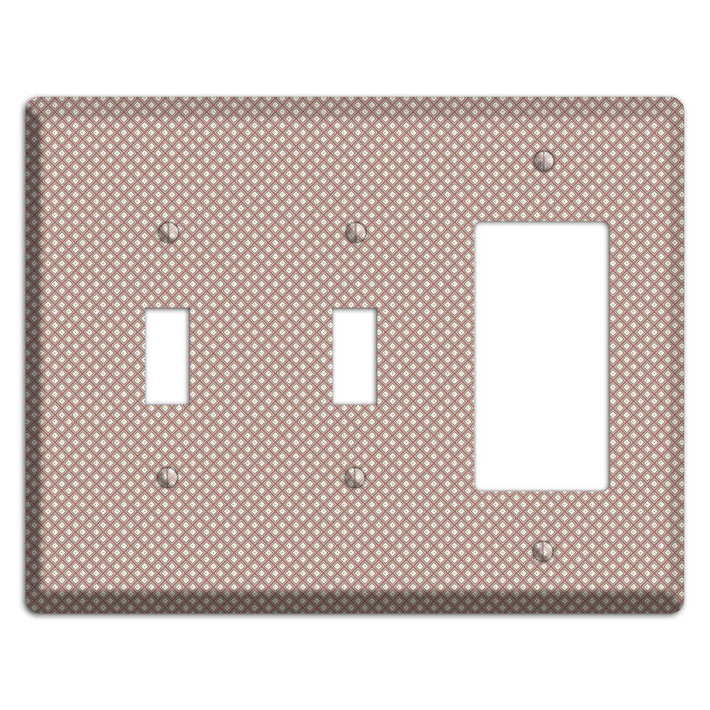 Light Brown and Beige Diamonds 2 Toggle / Rocker Wallplate