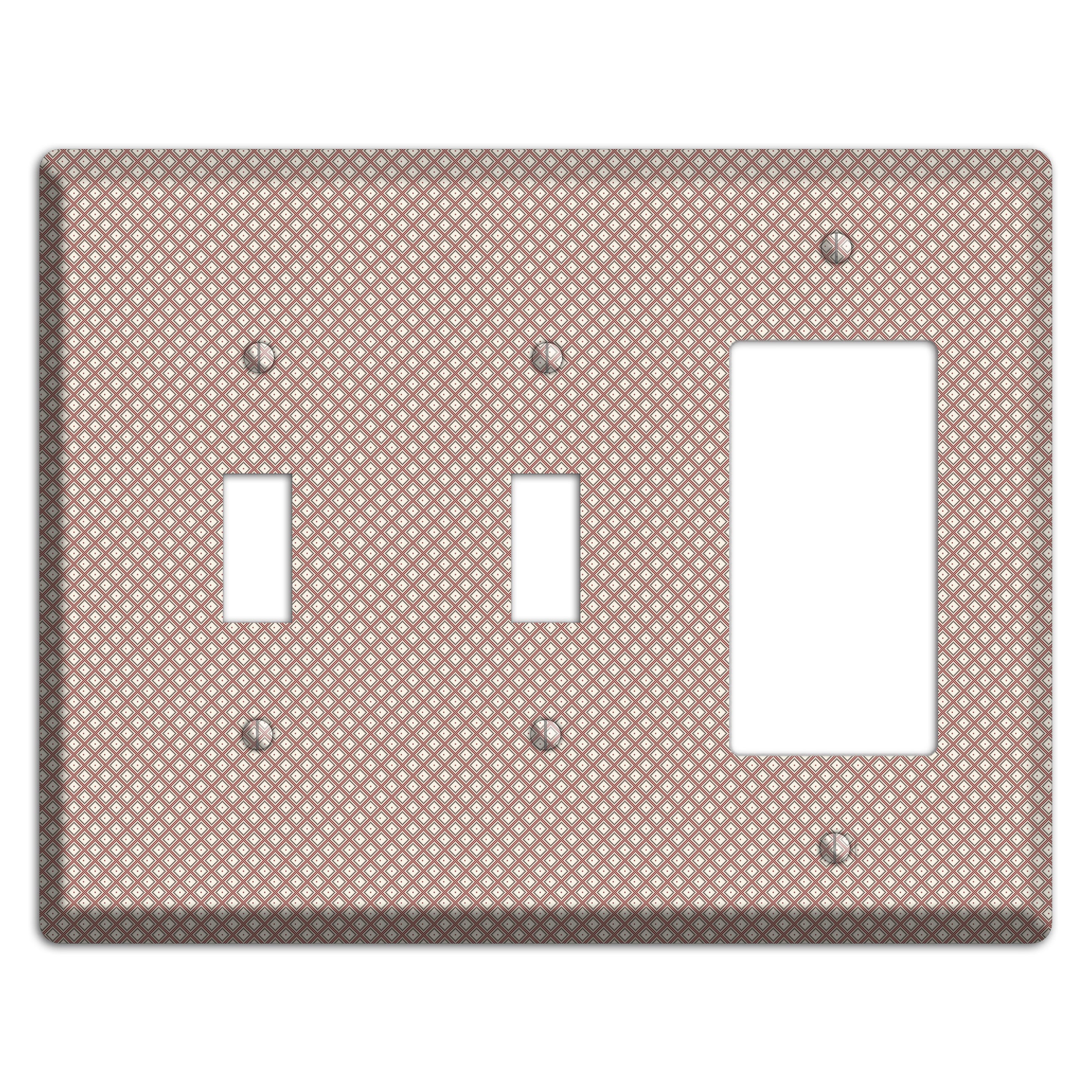 Light Brown and Beige Diamonds 2 Toggle / Rocker Wallplate