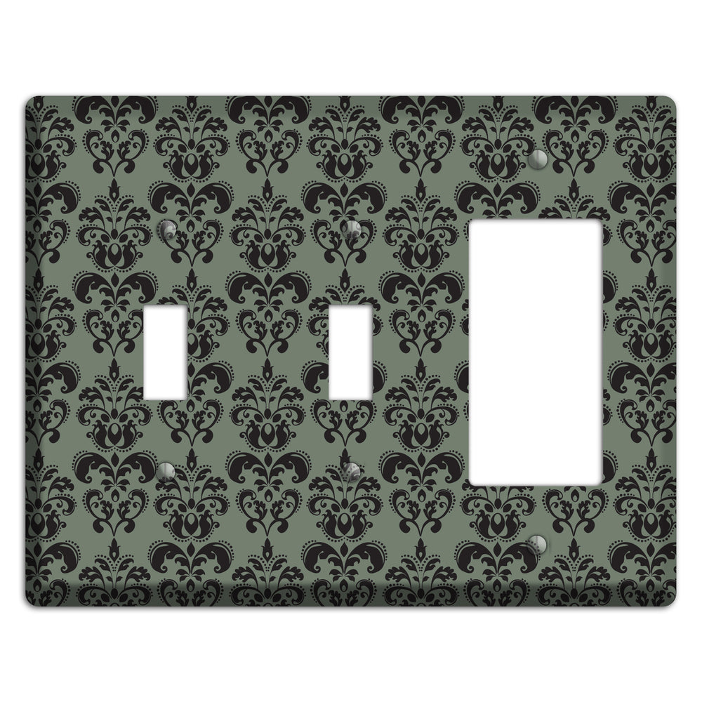 Moss Cartouche Half Drop 2 Toggle / Rocker Wallplate