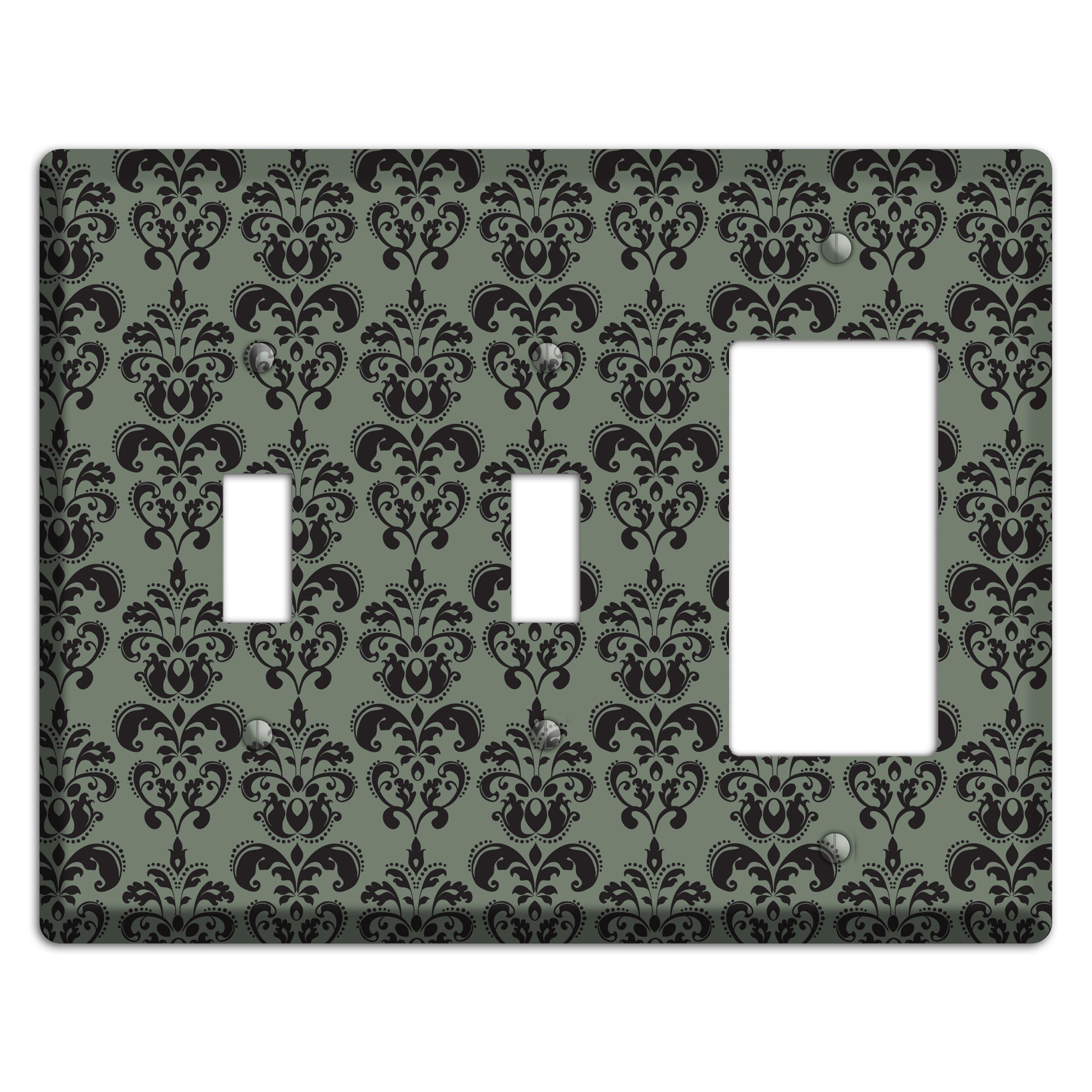Moss Cartouche Half Drop 2 Toggle / Rocker Wallplate