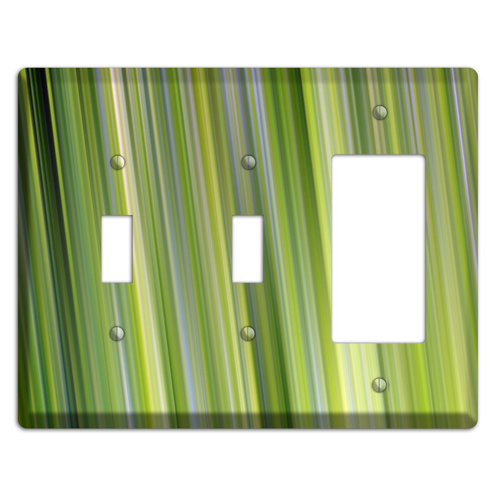 Green Ray of Light 2 Toggle / Rocker Wallplate
