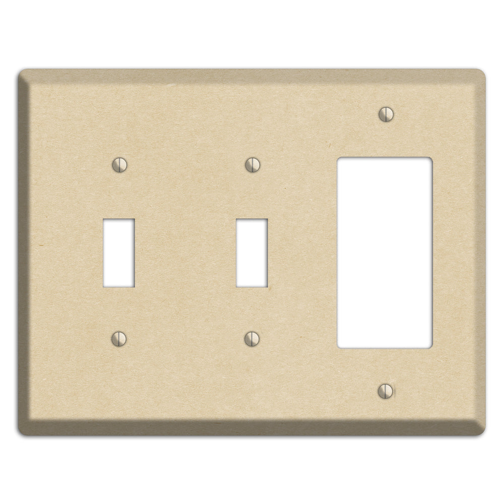 Double Pearl Lusta Kraft 2 Toggle / Rocker Wallplate
