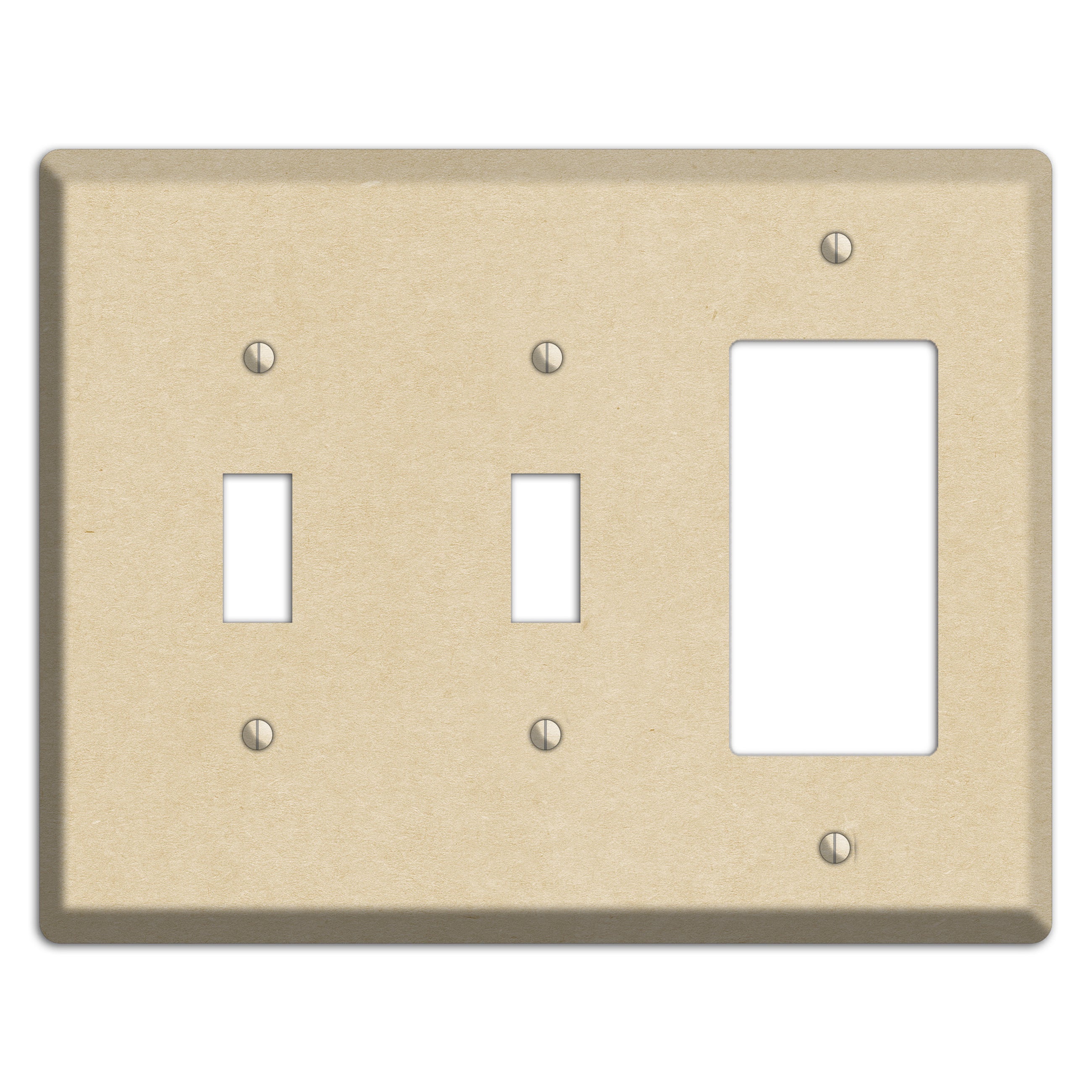 Double Pearl Lusta Kraft 2 Toggle / Rocker Wallplate