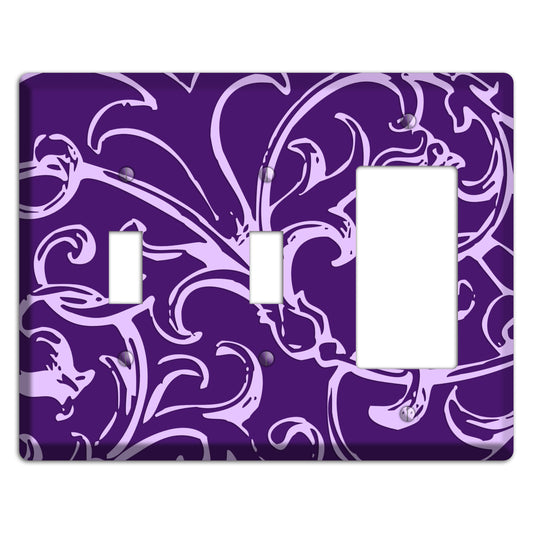 Victorian Purple 2 Toggle / Rocker Wallplate