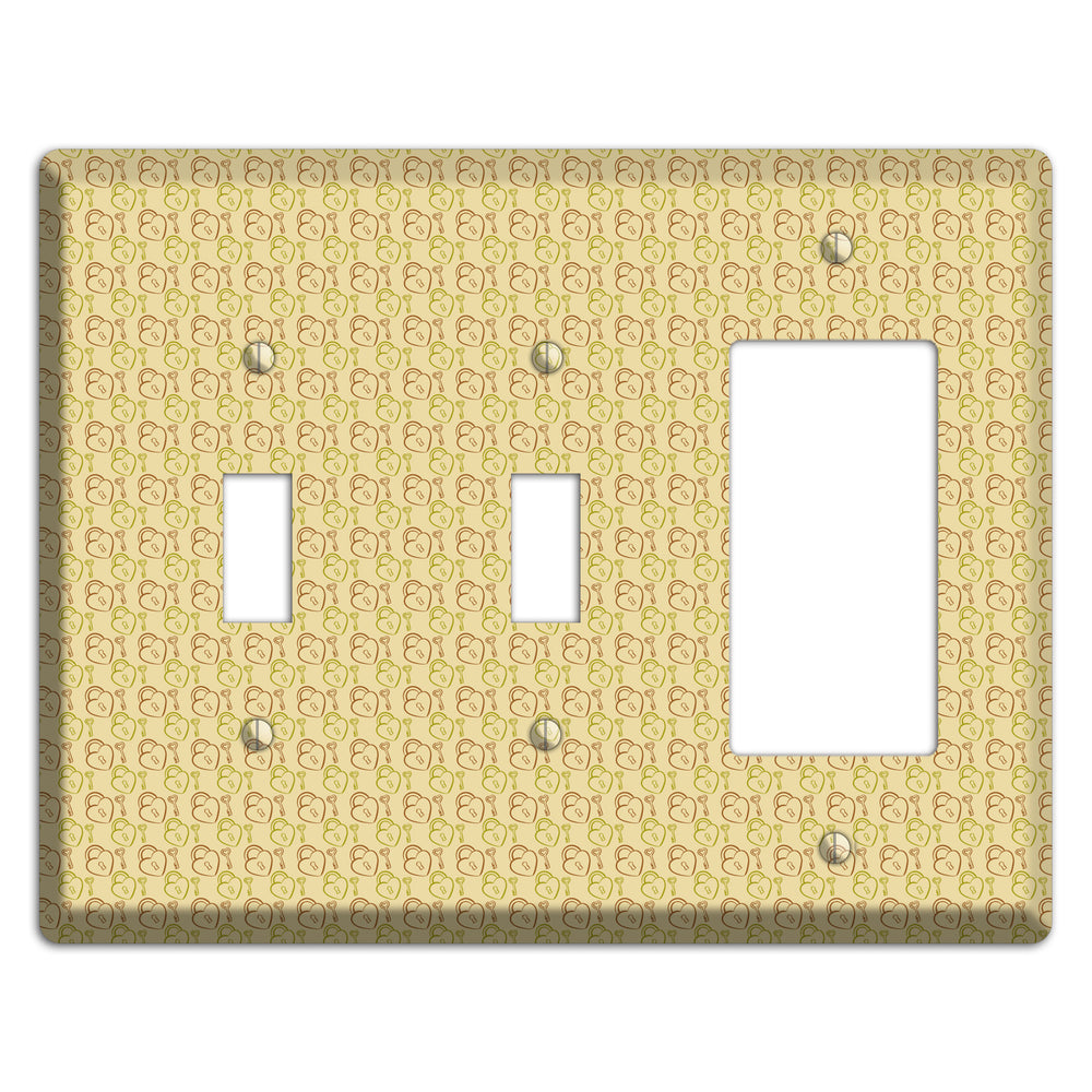 Heart Padlock with Key 2 Toggle / Rocker Wallplate