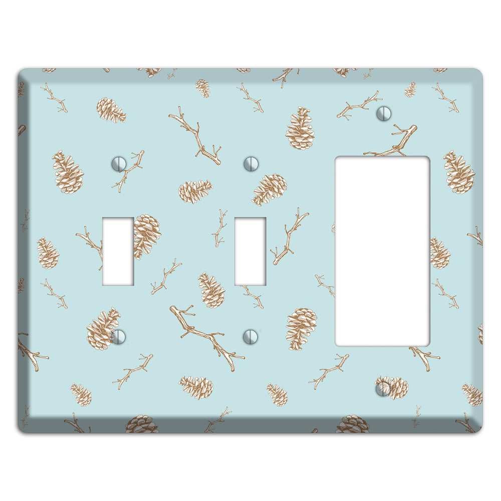 Wildlife Pinecones & Twigs 2 Toggle / Rocker Wallplate
