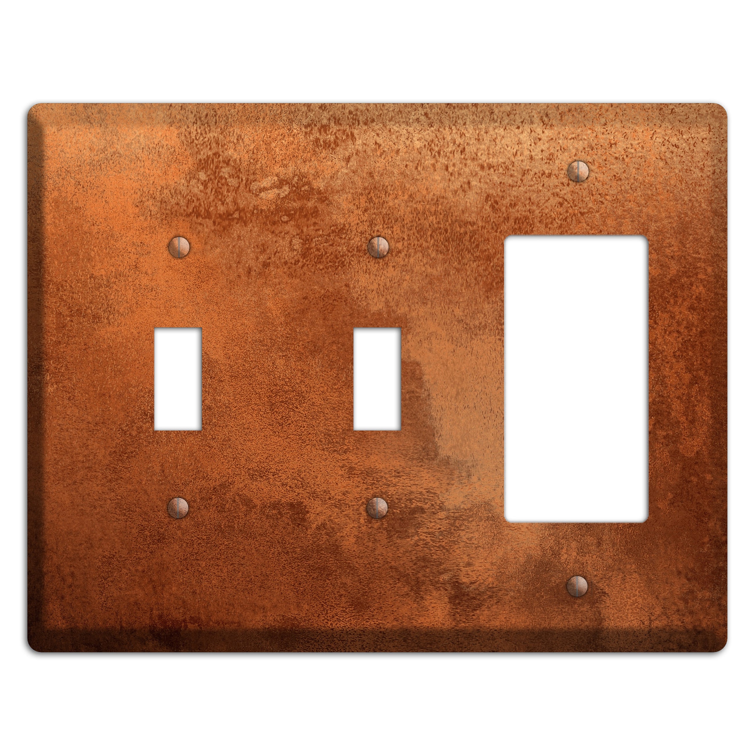 Antique Copper 2 Toggle / Rocker Wallplate